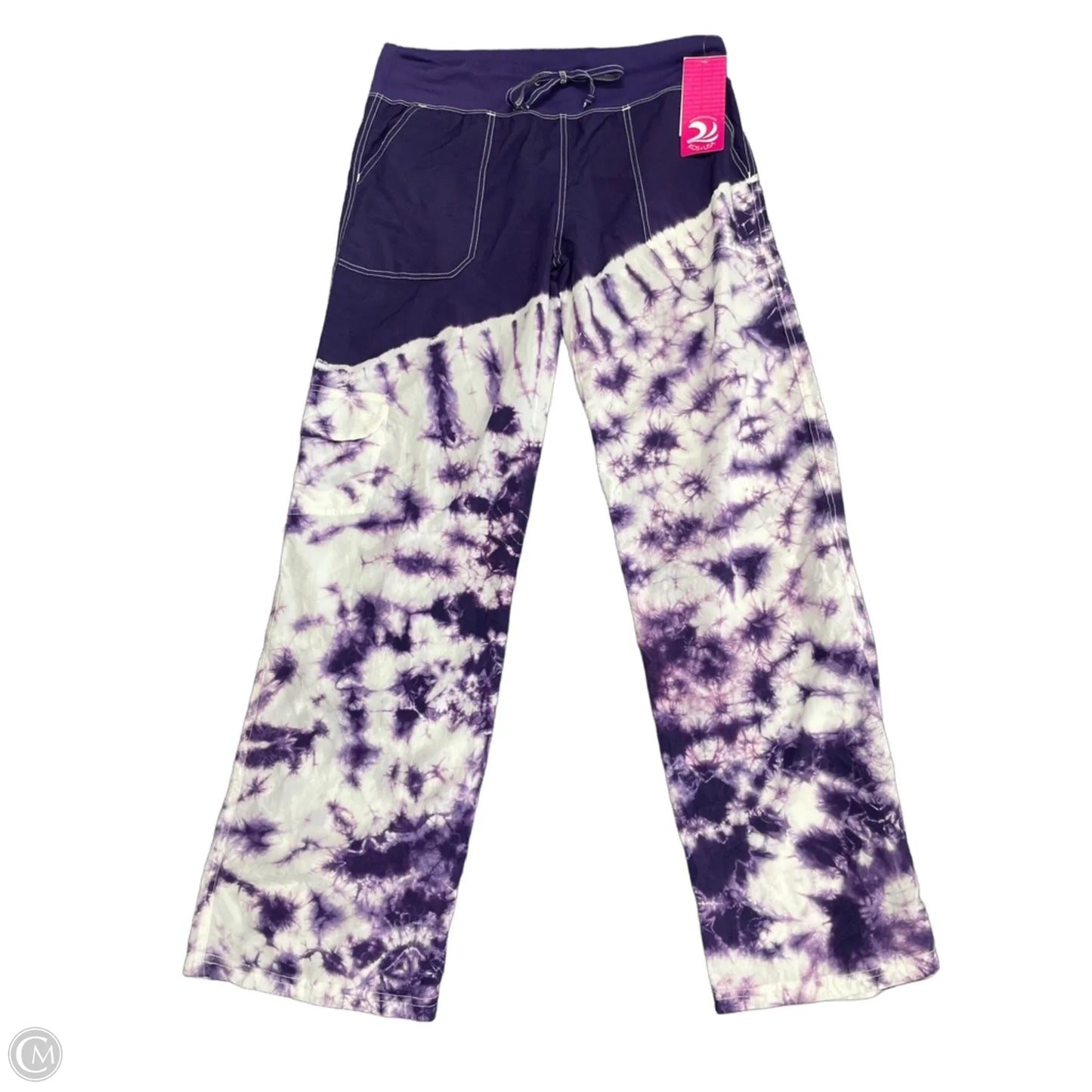 Athletic Pants By Clothes Mentor In Purple & White, Size: L