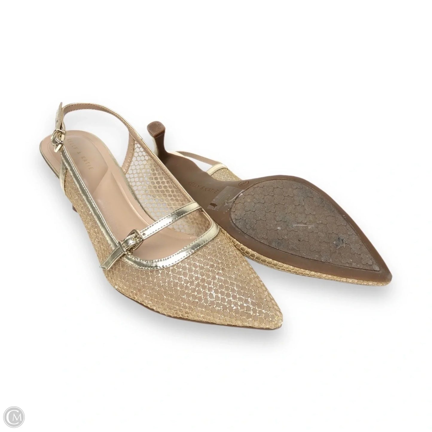 Shoes Heels Kitten By Kelly And Katie In Gold, Size: 10
