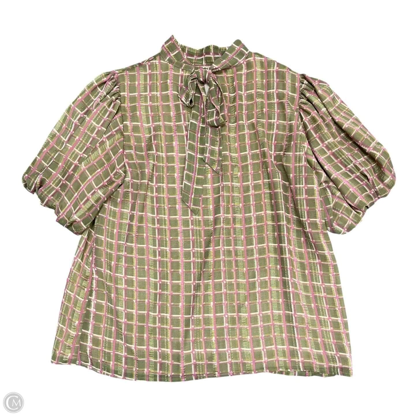 Top Short Sleeve By Thml In Green & Pink, Size: S