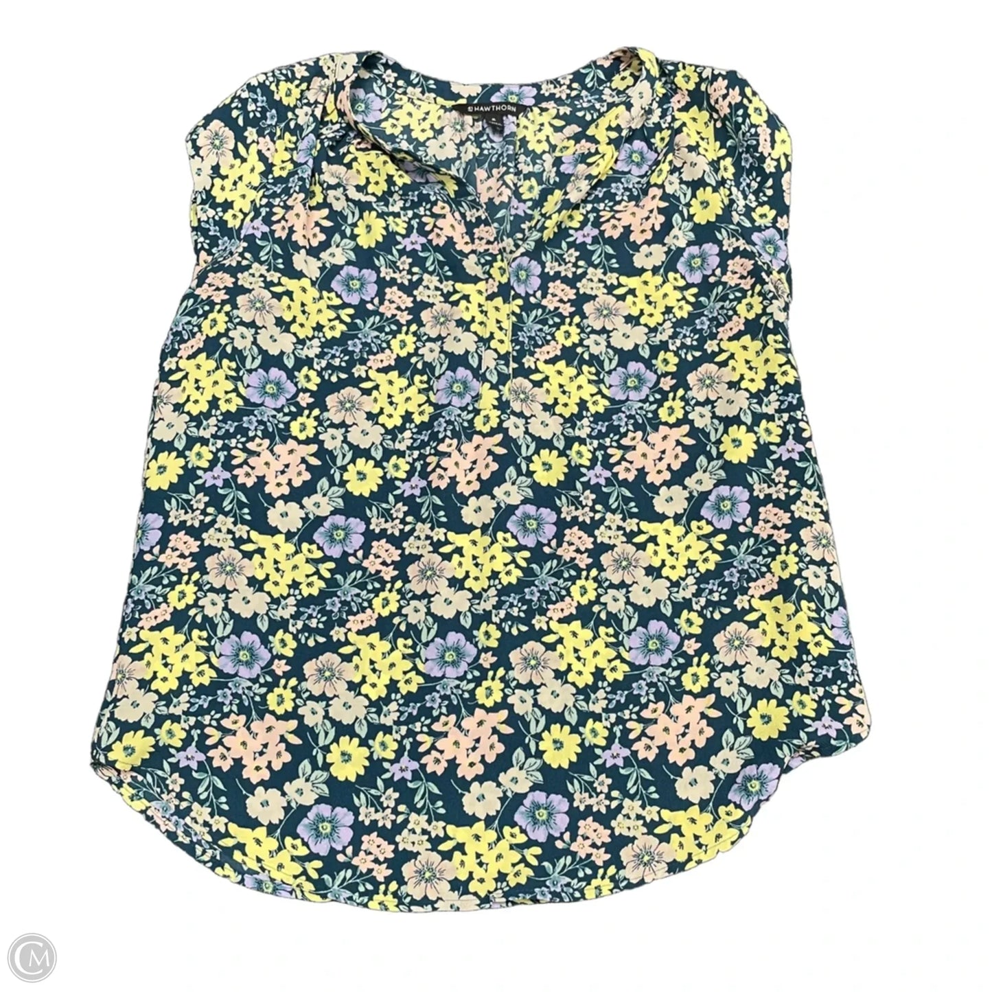 Top Short Sleeve By 41 Hawthorn In Blue & Green, Size: M