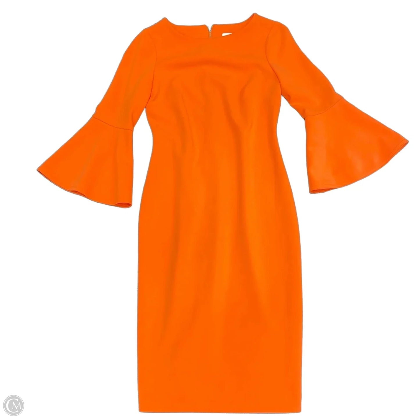 Dress Work By Calvin Klein In Orange, Size: 0p