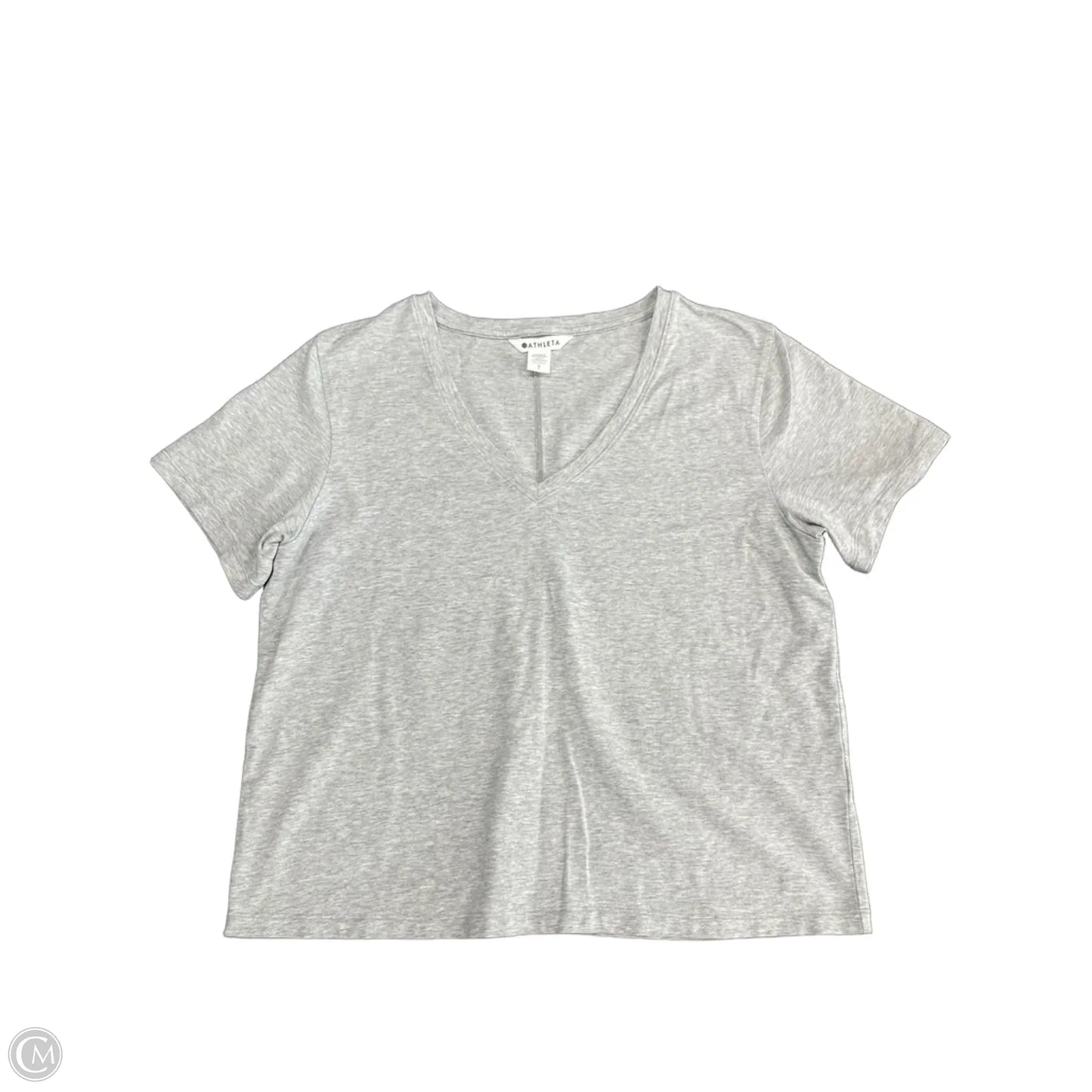 Top Short Sleeve Basic By Athleta In Grey, Size: S