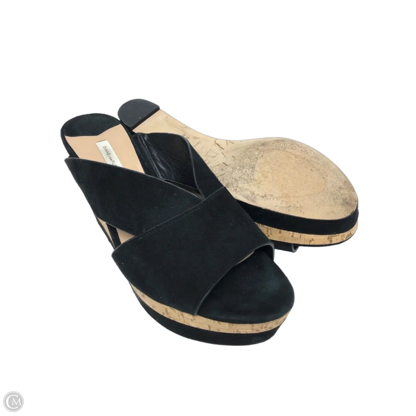 Sandals Designer By Diane Von Furstenberg In Black, Size: 10