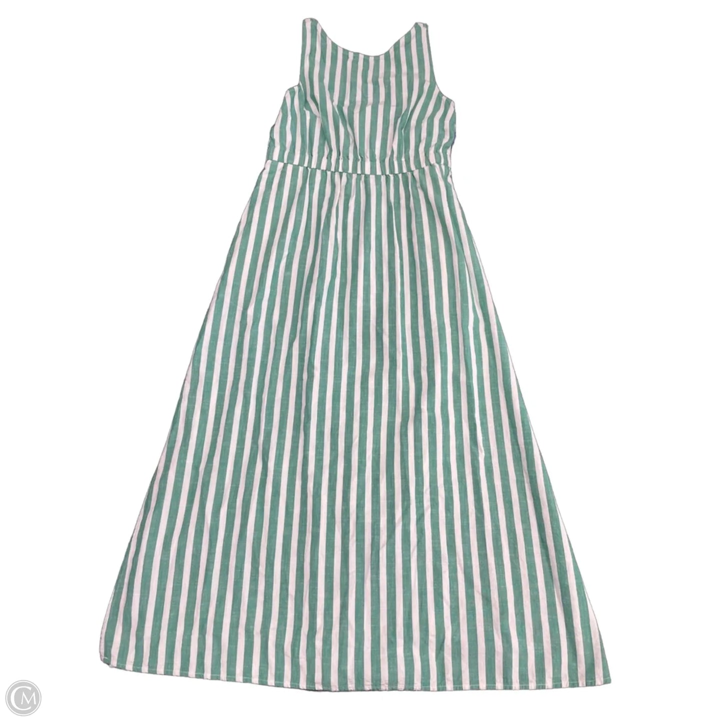 Dress Casual Midi By Universal Thread In Green & White, Size: S