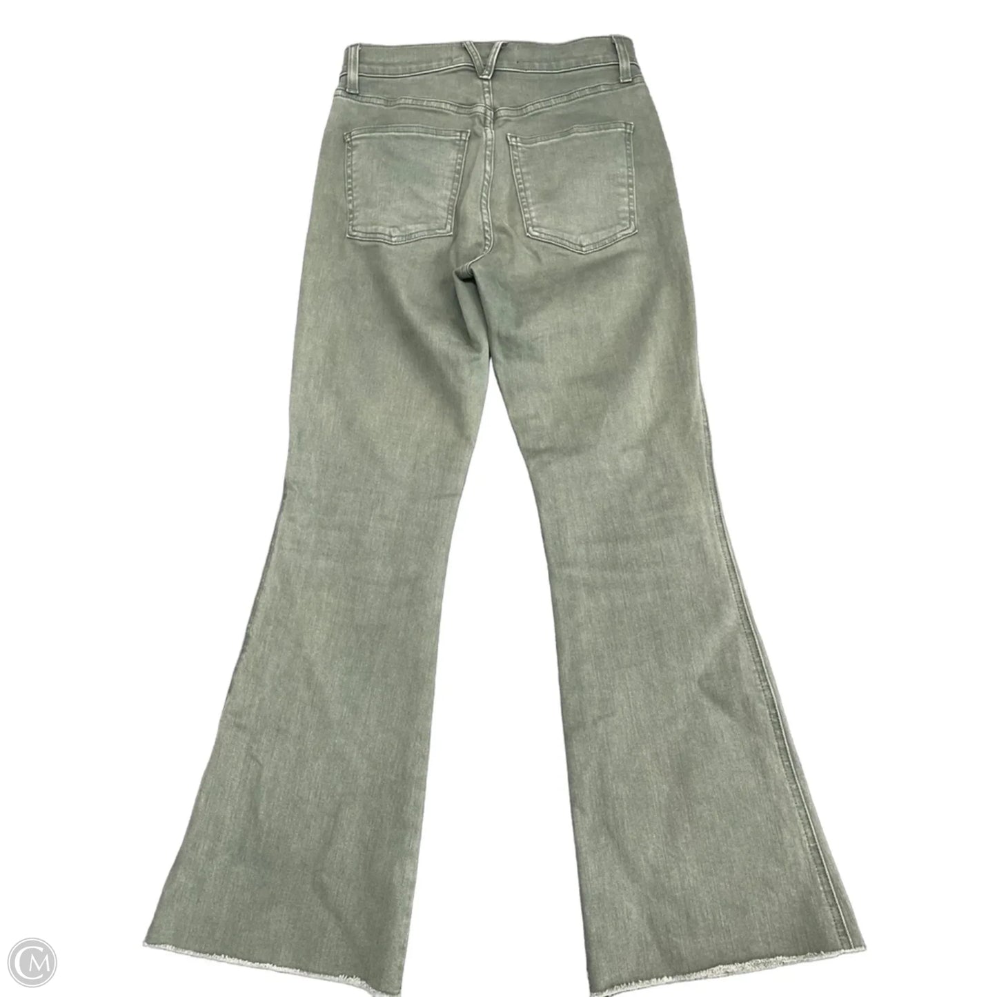 Jeans Flared By Veronica Beard In Green Denim, Size: 2