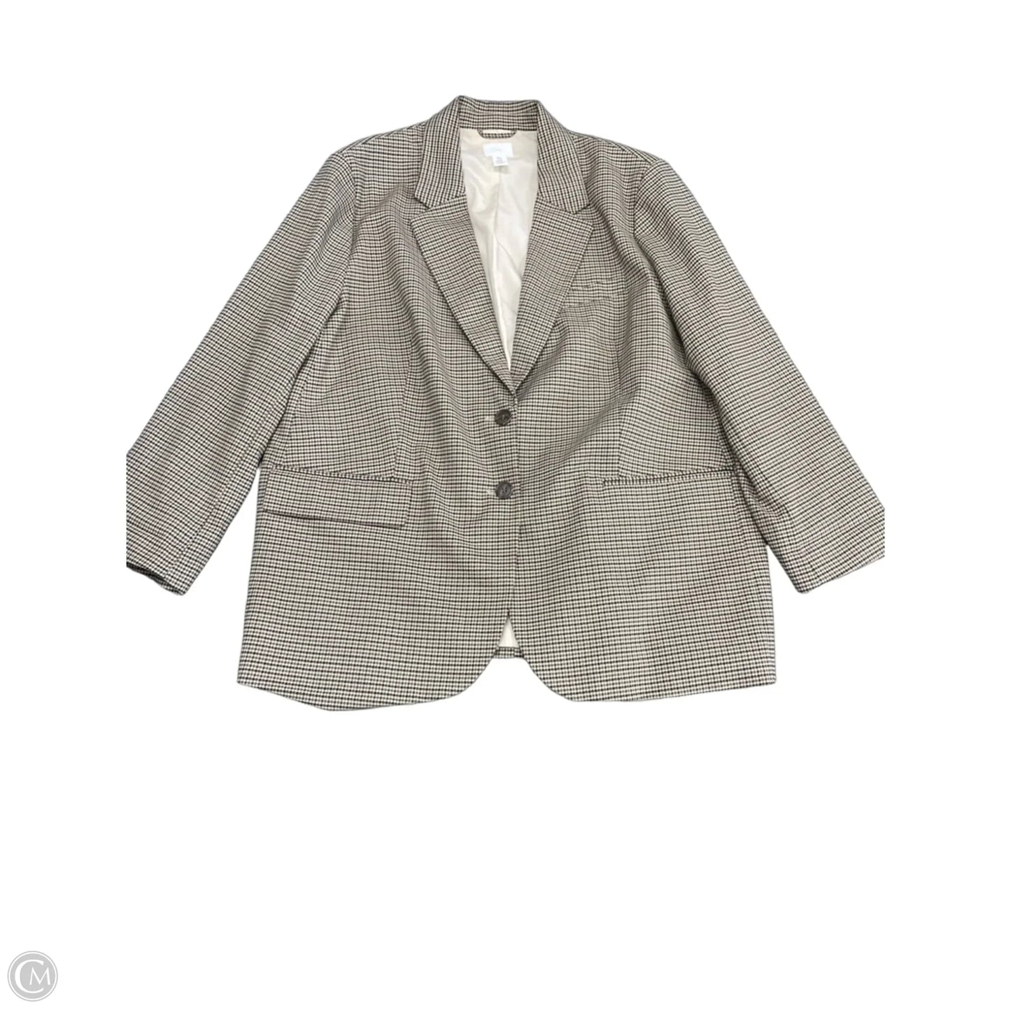 Blazer By H&m In Brown & Green, Size: Xl