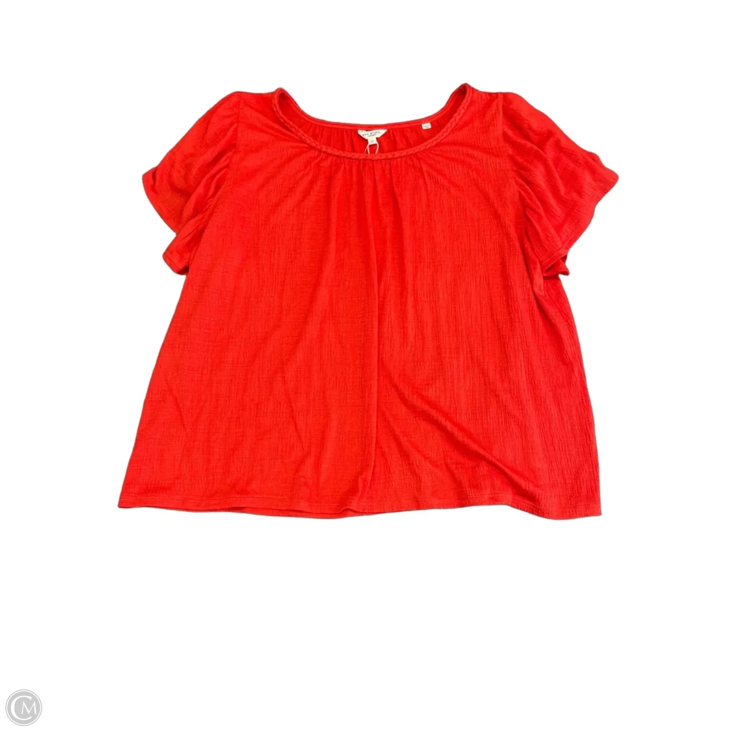 Top Short Sleeve By Max Studio In Red, Size: 2x