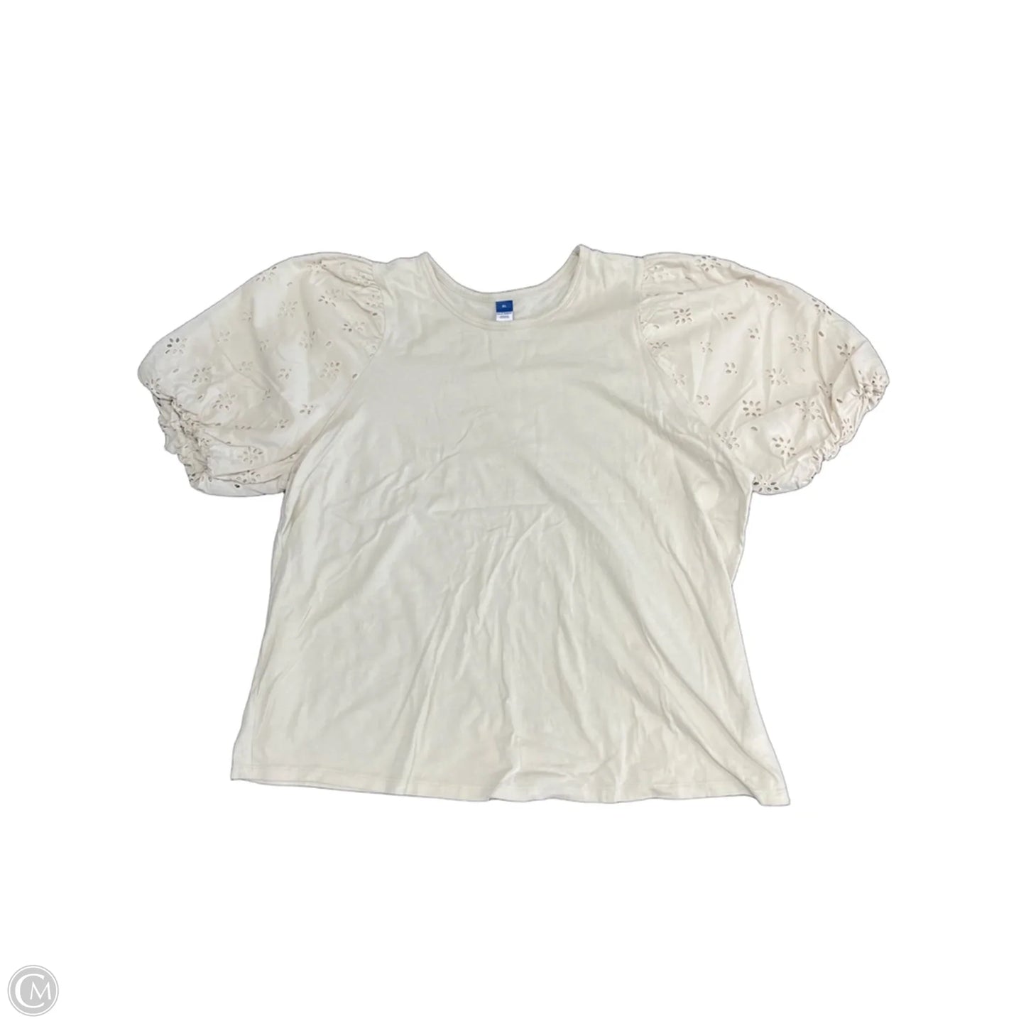 Top Short Sleeve By Old Navy In Cream, Size: Xl