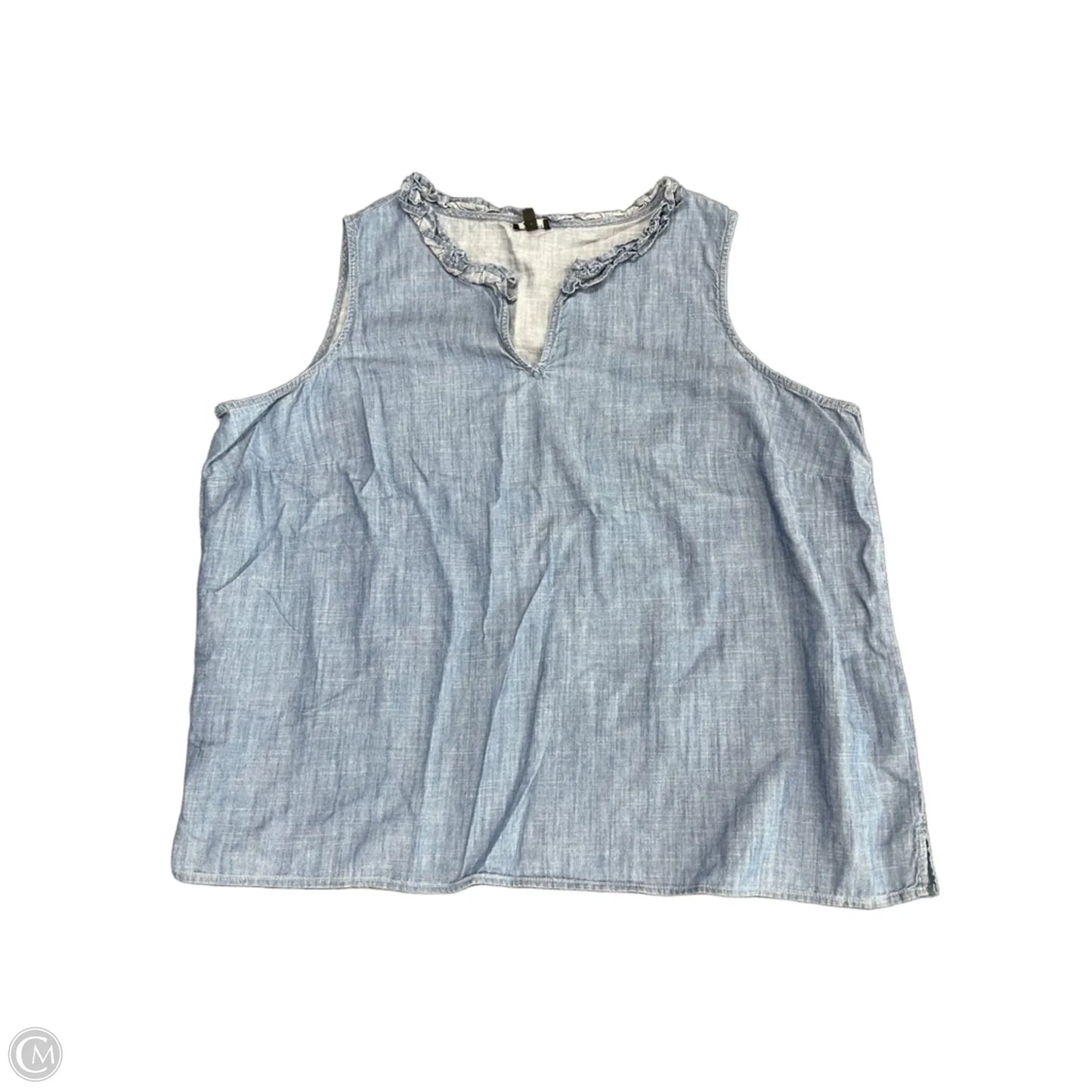 Top Sleeveless By Talbots In Blue, Size: 2x