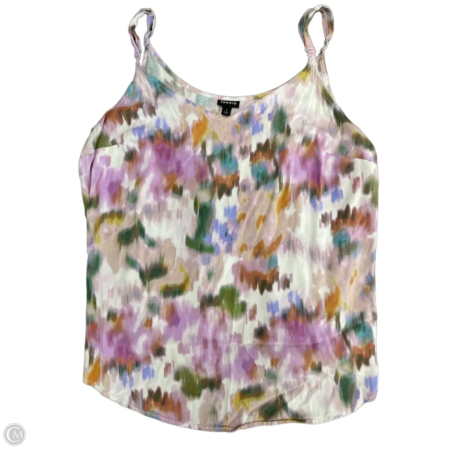 Top Sleeveless By Torrid In Purple & White, Size: 1x