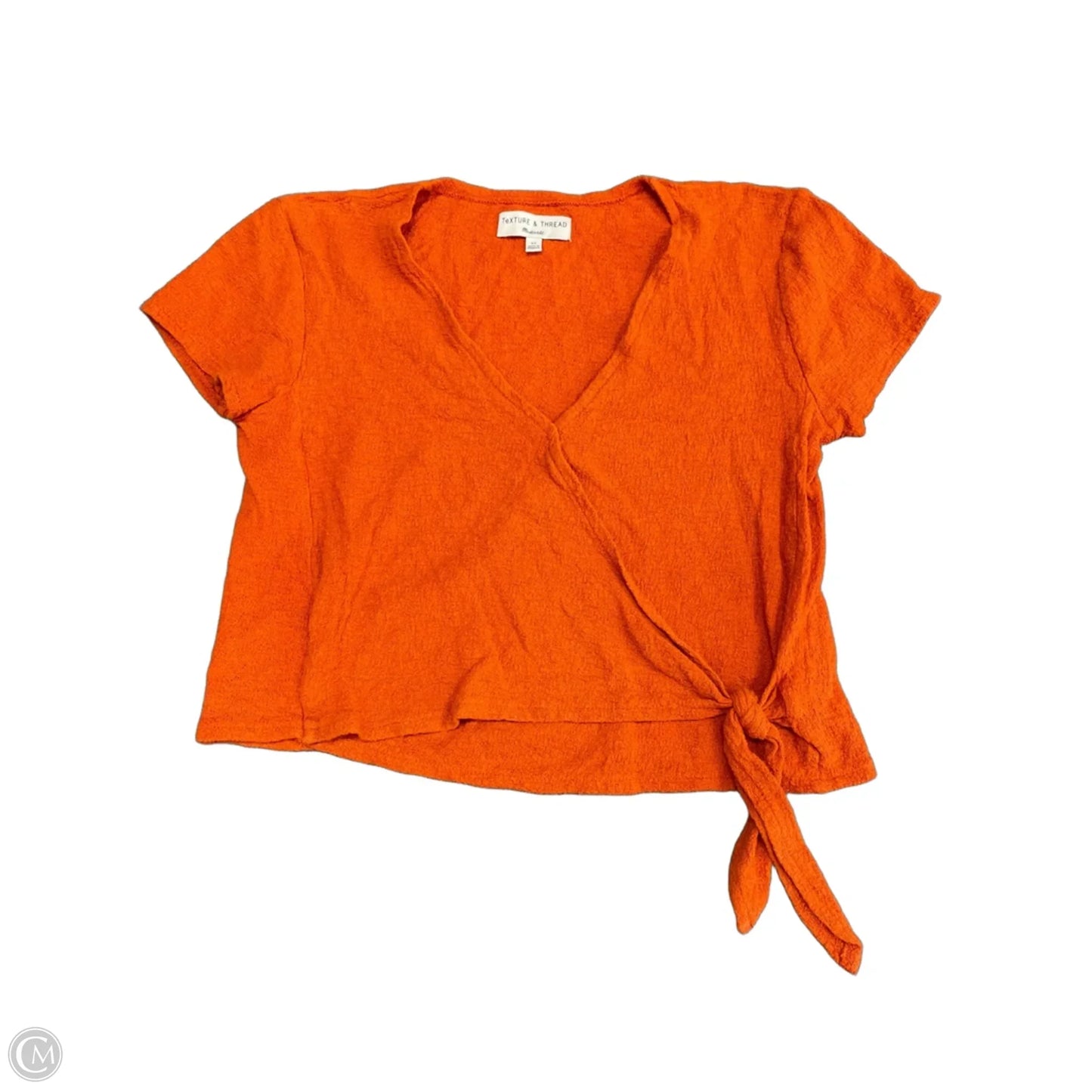 Top Short Sleeve By Madewell In Orange, Size: Xs