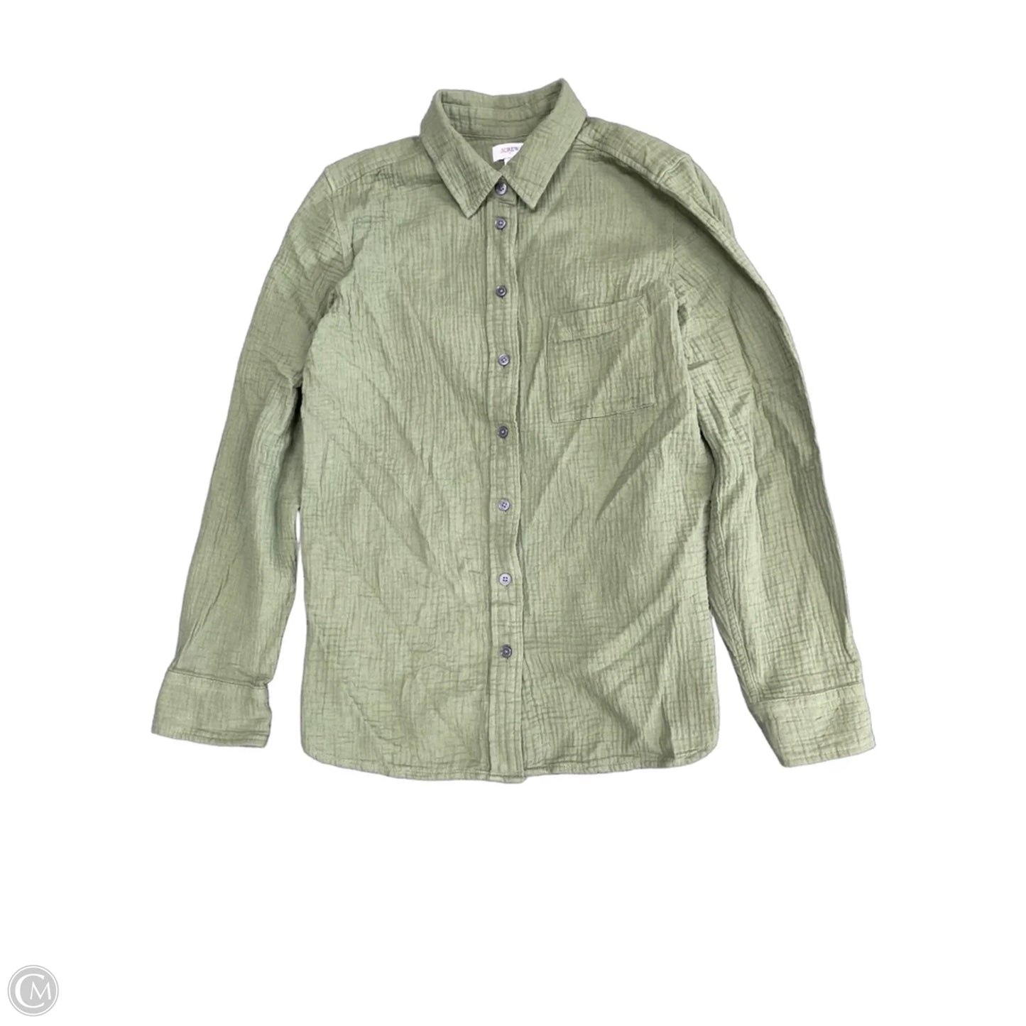 Top Long Sleeve By J. Crew In Green, Size: S