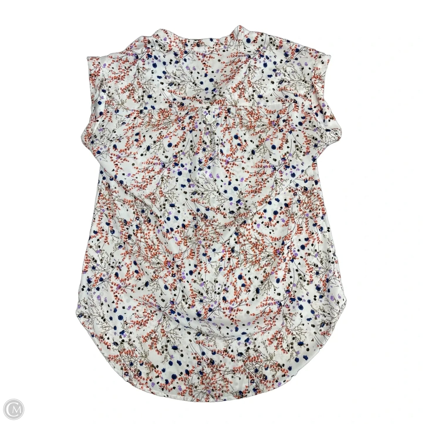 Top Short Sleeve By Pleione In Blue & Orange, Size: Xs