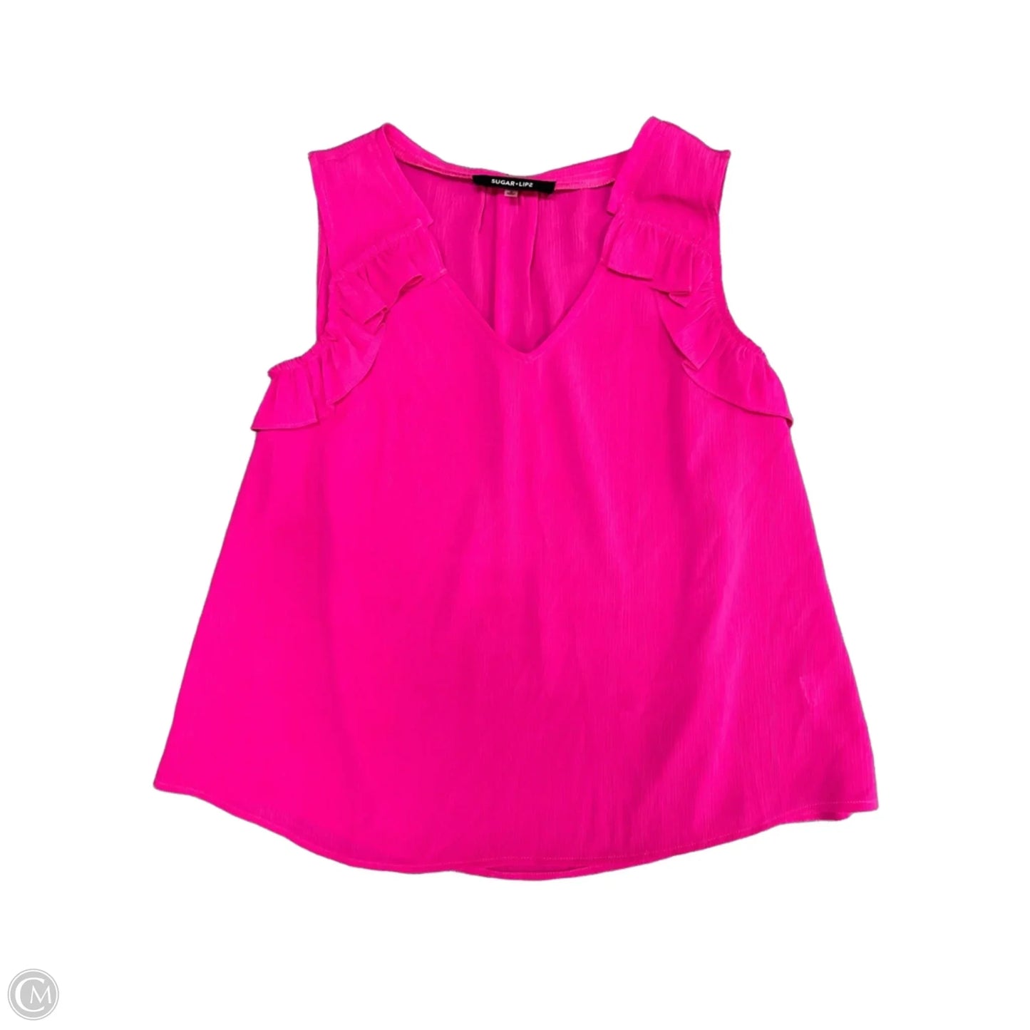 Top Sleeveless By Sugar Lips In Pink, Size: S