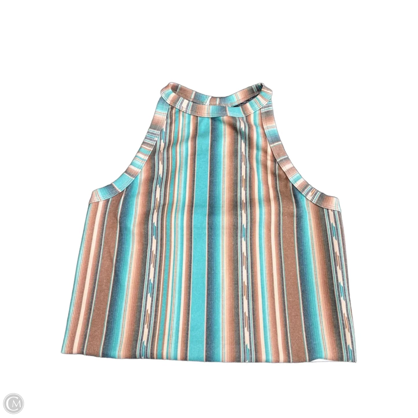 Top Sleeveless By Clothes Mentor In Brown & Green, Size: L