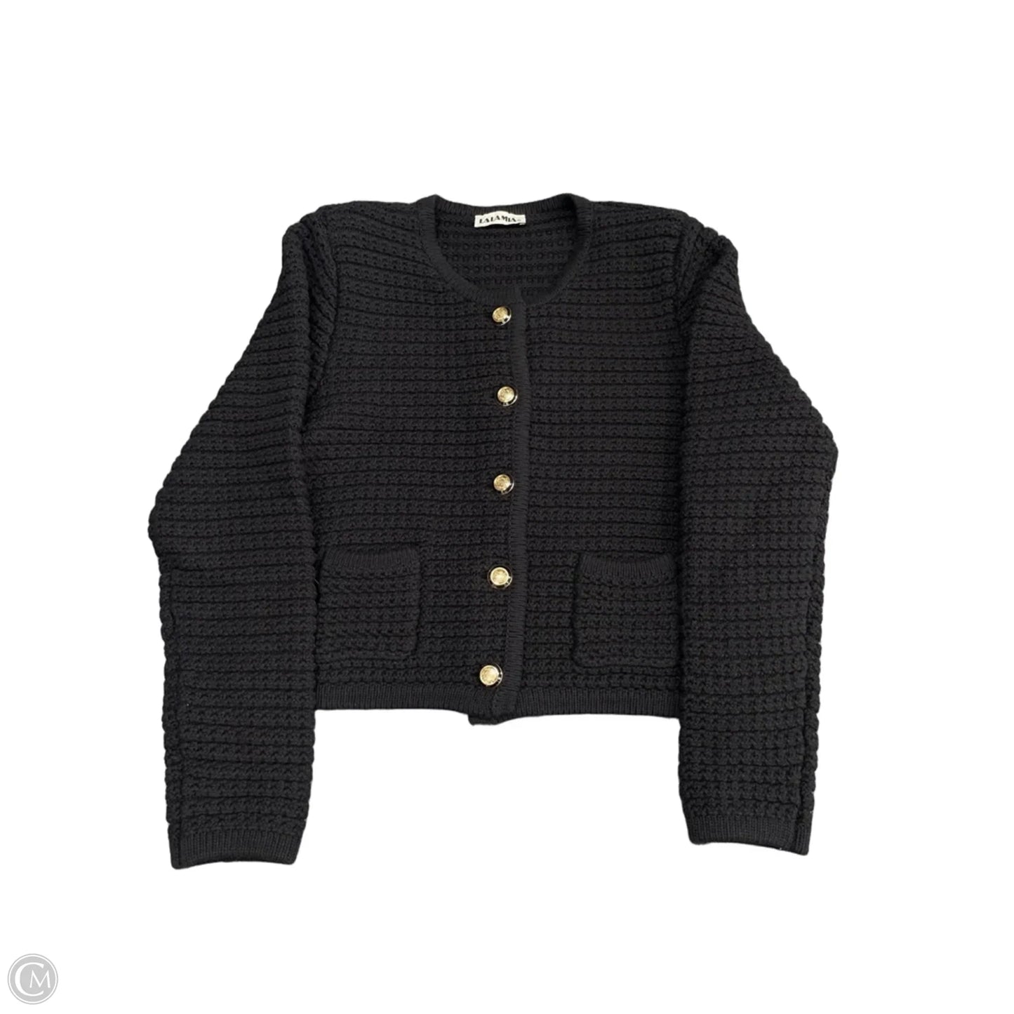Sweater Cardigan By Clothes Mentor In Black, Size: M