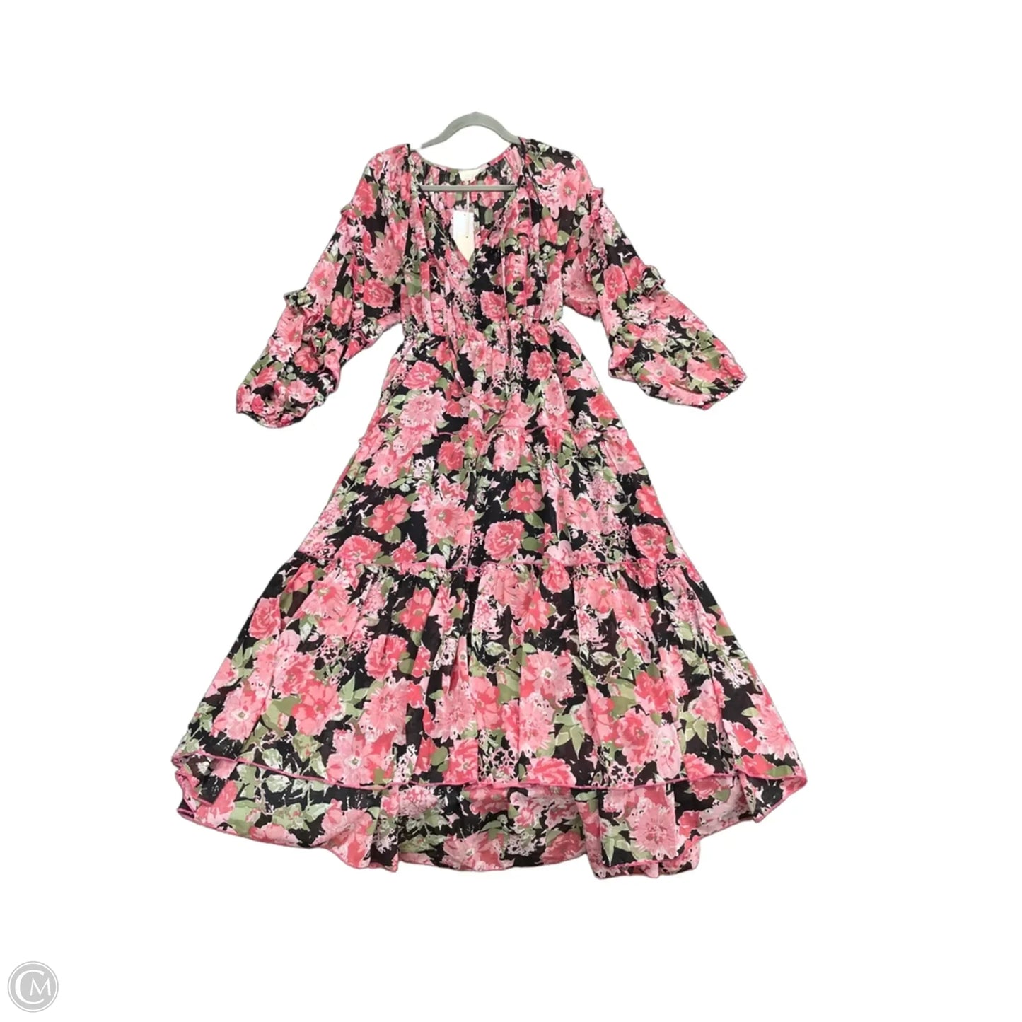 Dress Casual Midi By Melloday In Black & Pink, Size: M