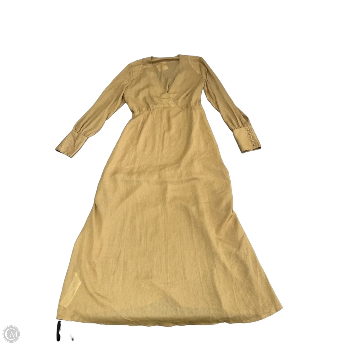 Dress Casual Midi By Mng In Gold, Size: 6