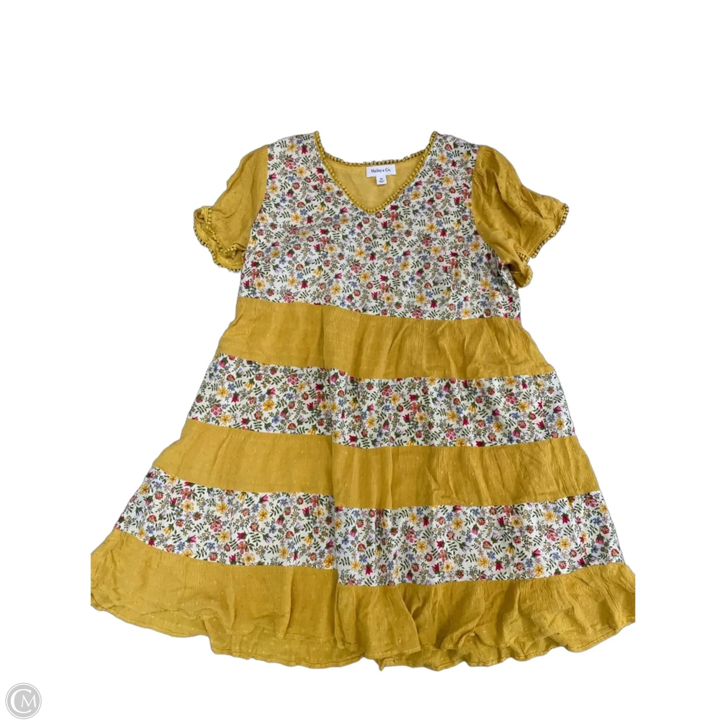 Dress Casual Short By Hailey & Co In Yellow, Size: M