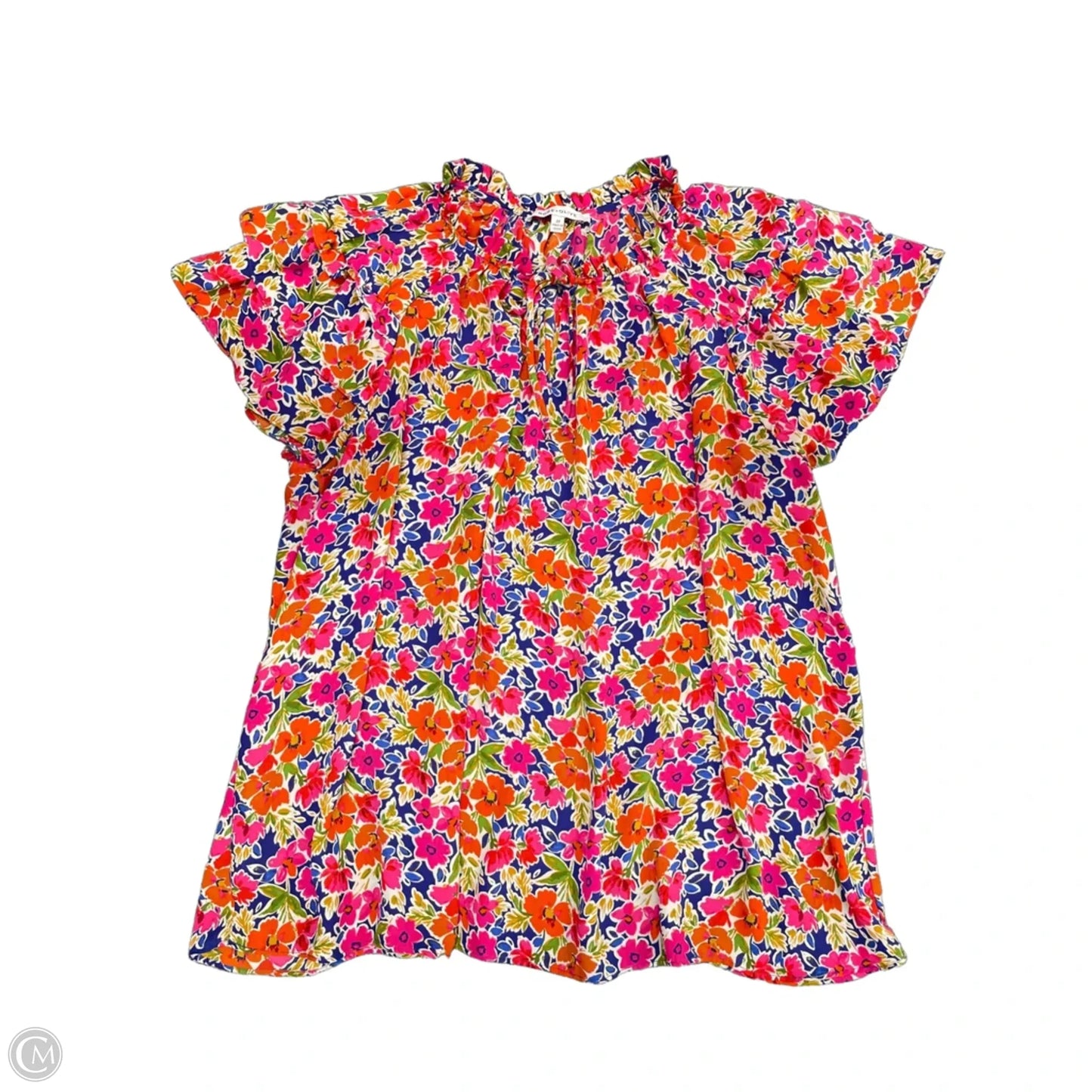 Top Short Sleeve By Rose And Olive In Floral Print, Size: 2x