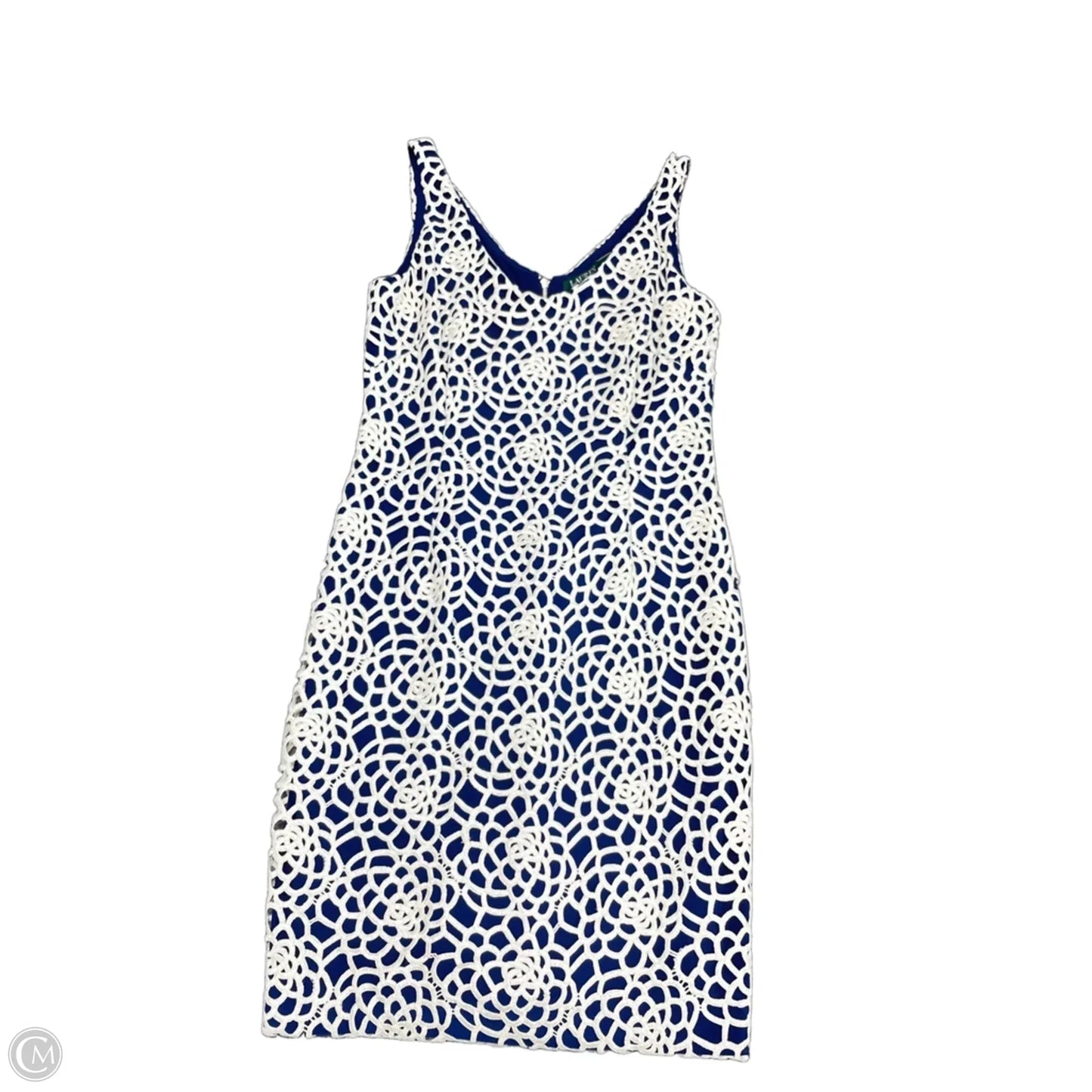 Dress Casual Short By Lauren By Ralph Lauren In Blue & White, Size: 12