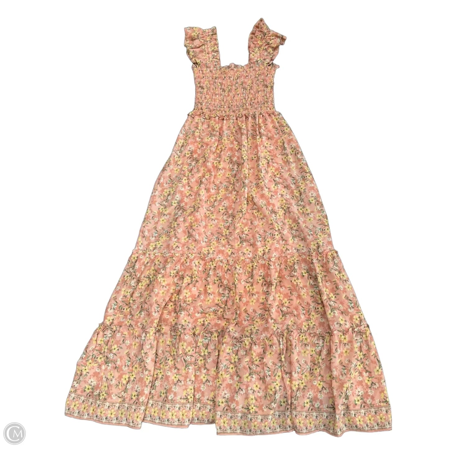 Dress Casual Maxi By Max Studio In Pink & Yellow, Size: Xs