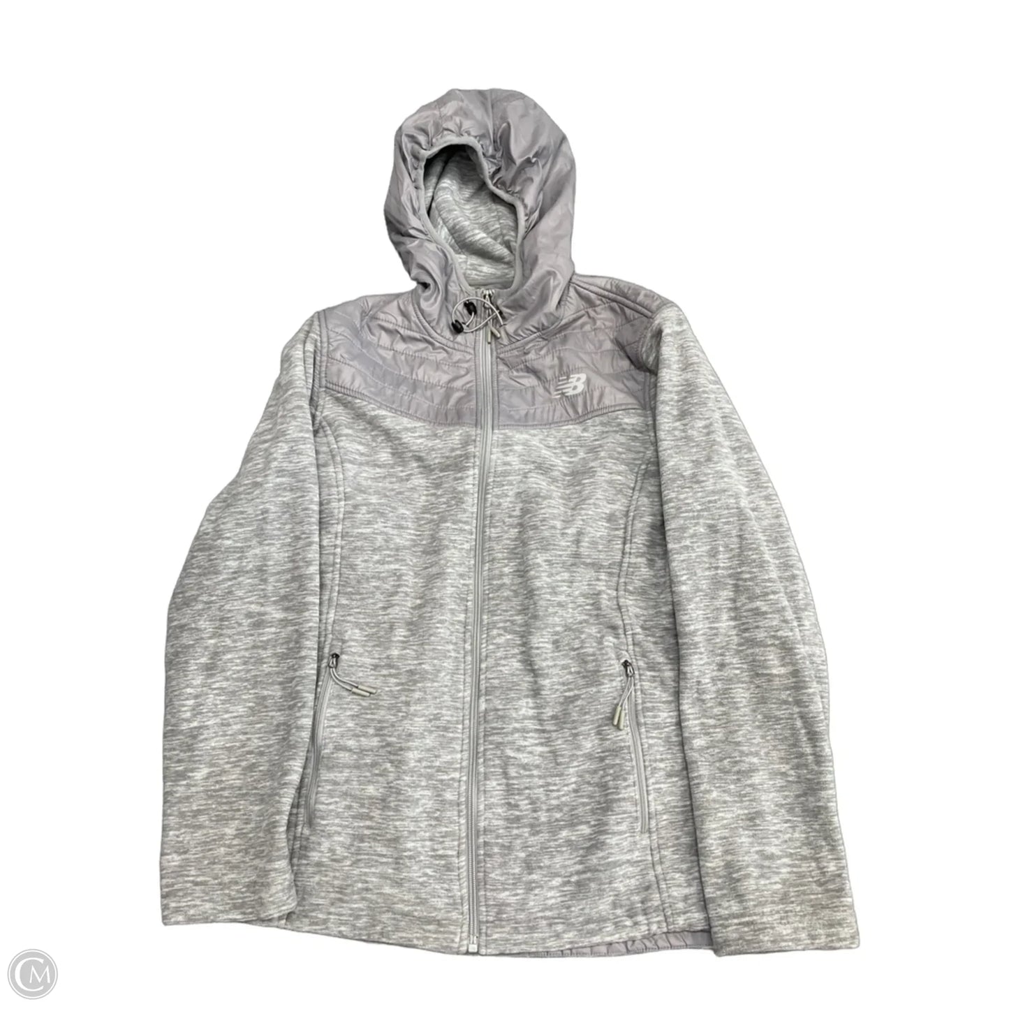 Jacket Fleece By New Balance In Grey, Size: L