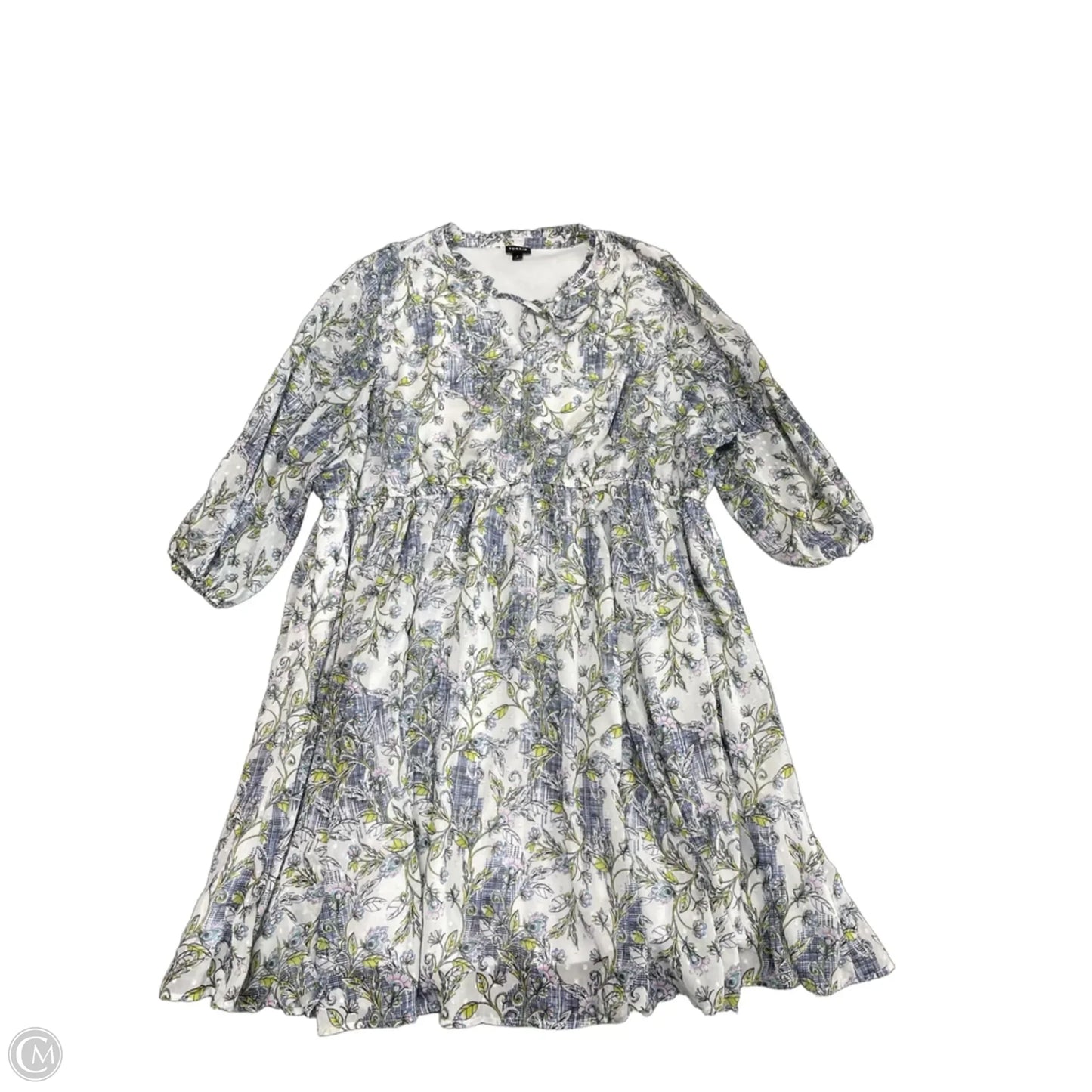 Dress Casual Short By Torrid In Blue & Green, Size: 4x
