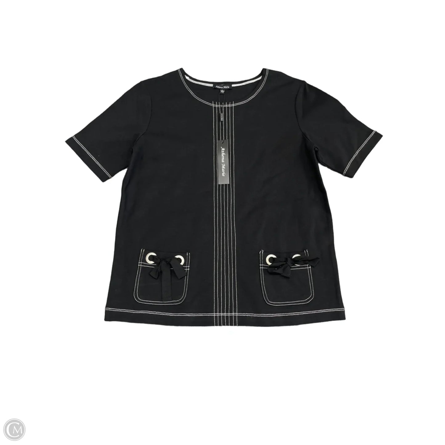 Top Short Sleeve By Clothes Mentor In Black, Size: S
