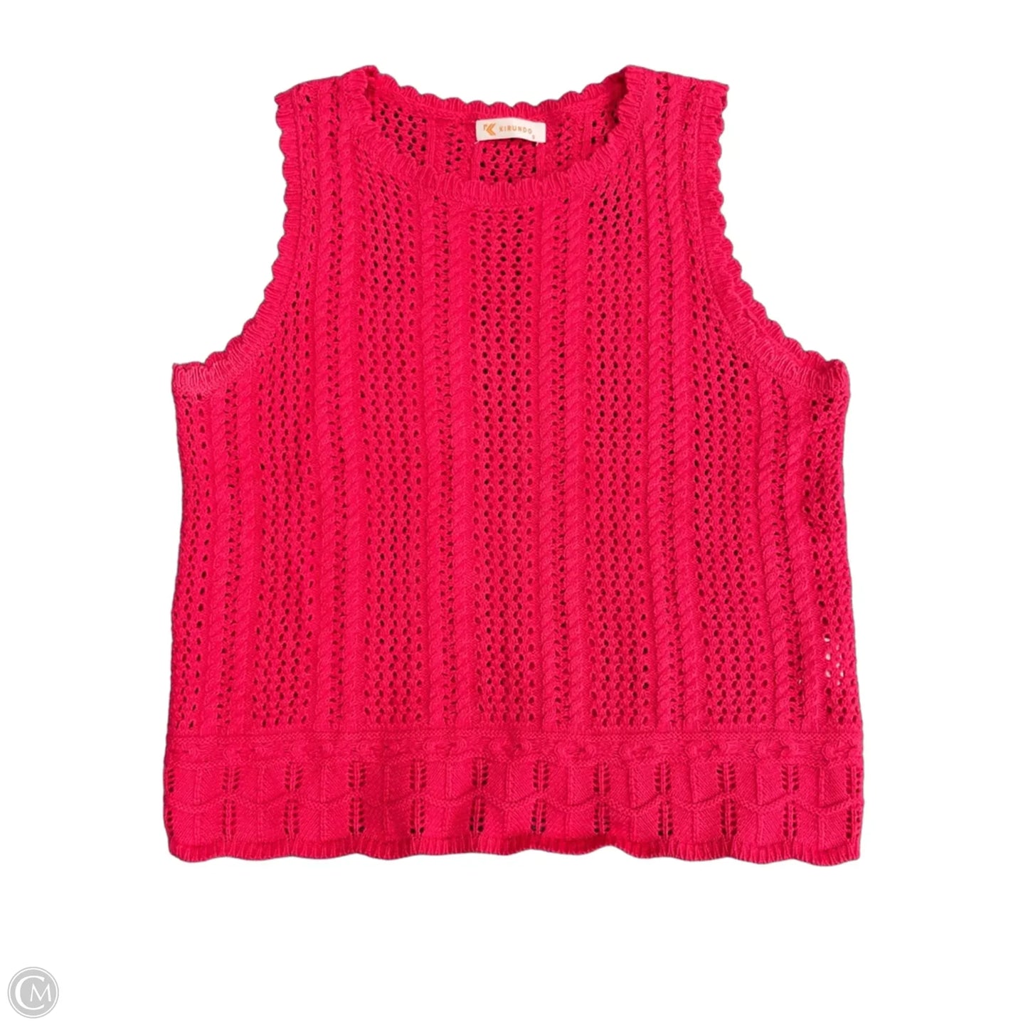 Top Sleeveless By Kirundo In Red, Size: S