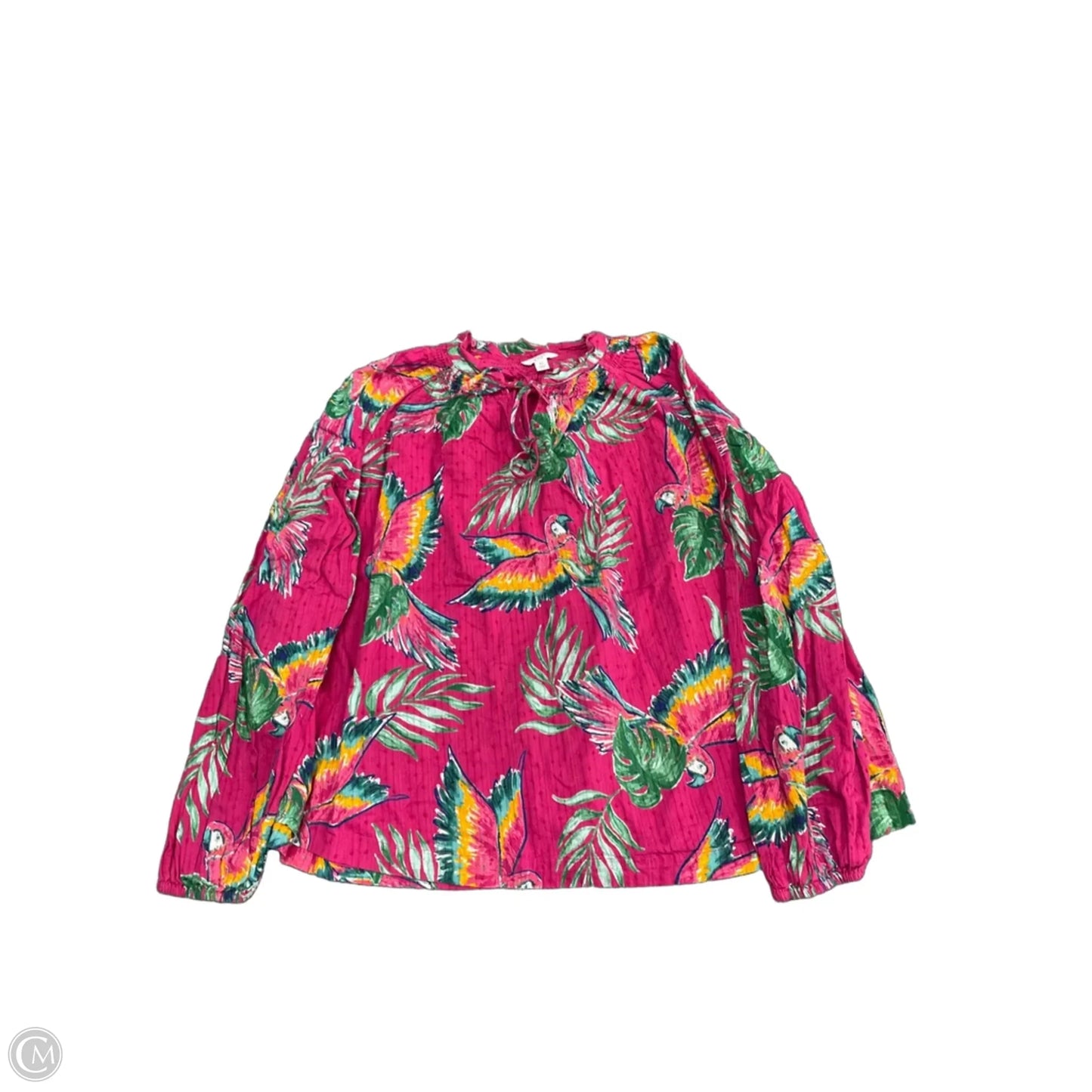 Top Long Sleeve By Crown And Ivy In Green & Pink, Size: Xl