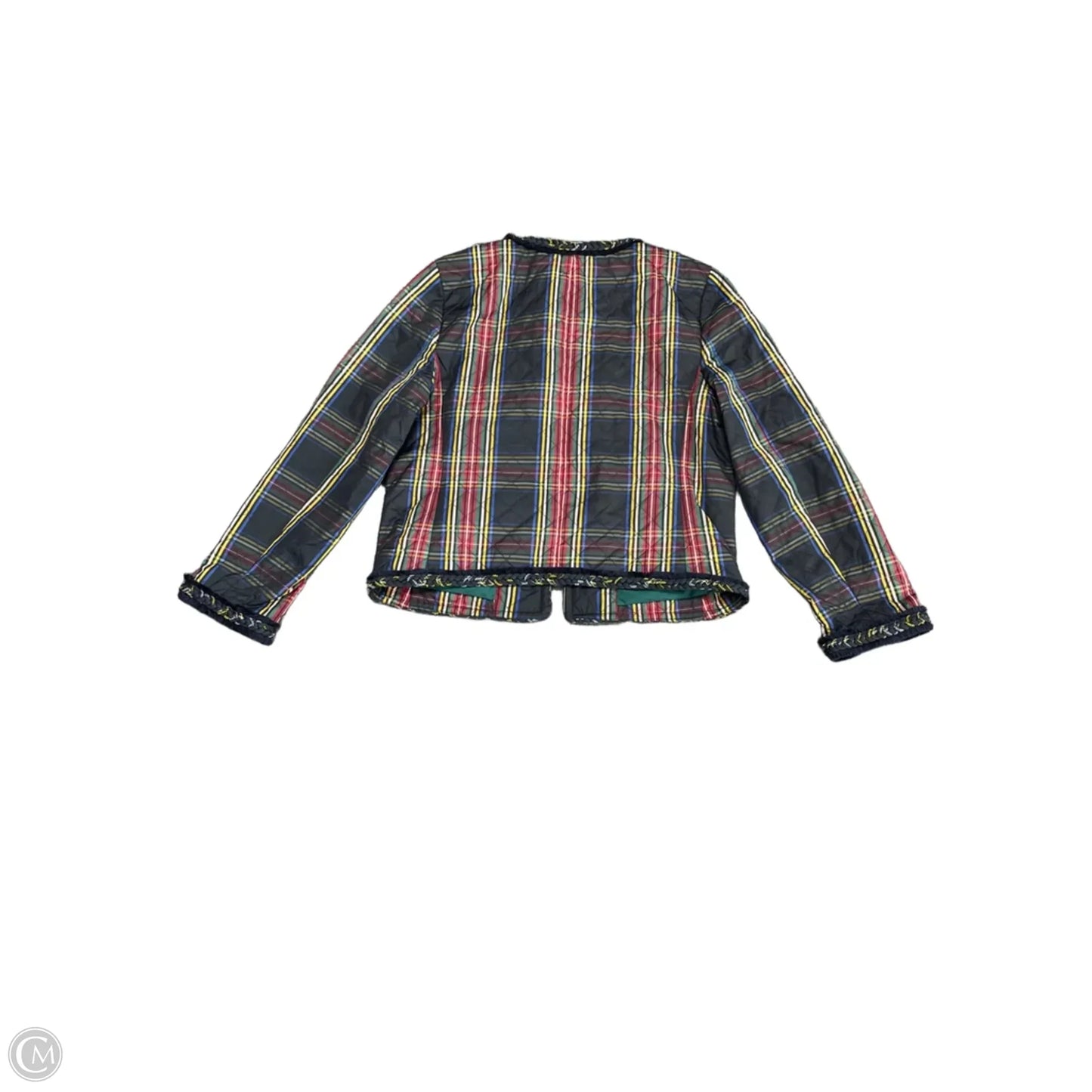 Jacket Puffer & Quilted By J. Crew In Plaid Pattern, Size: 6