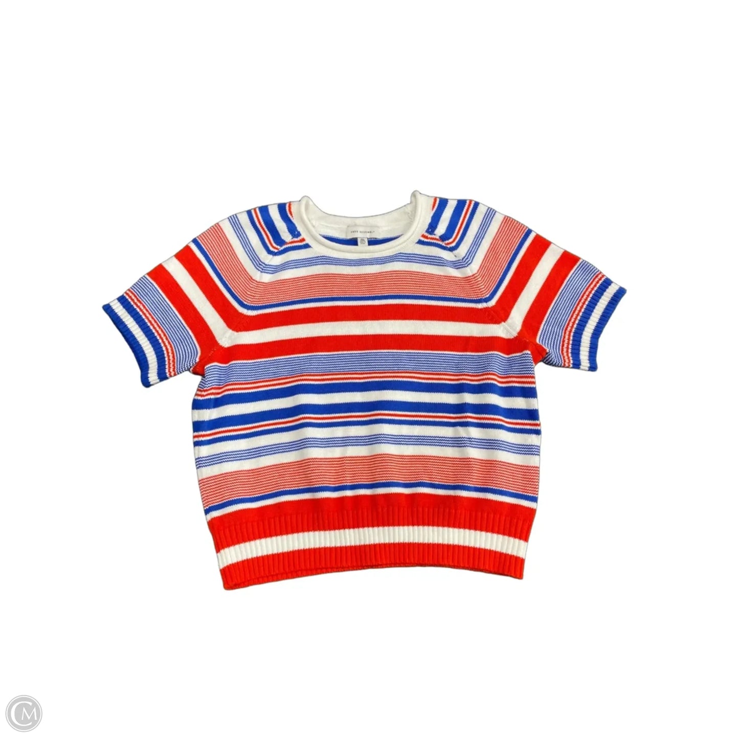 Sweater Short Sleeve By Free Assembly In Blue & Orange, Size: 20