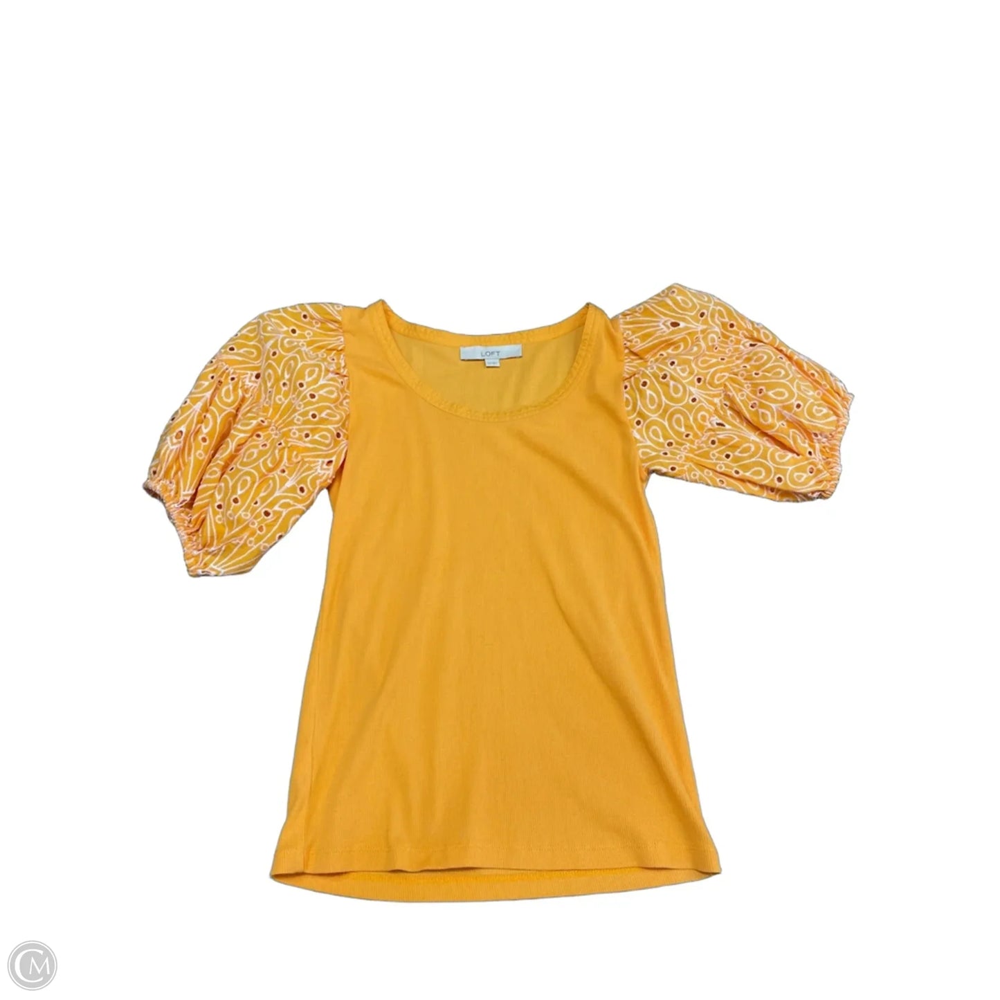 Top Short Sleeve By Loft In Orange, Size: Xs