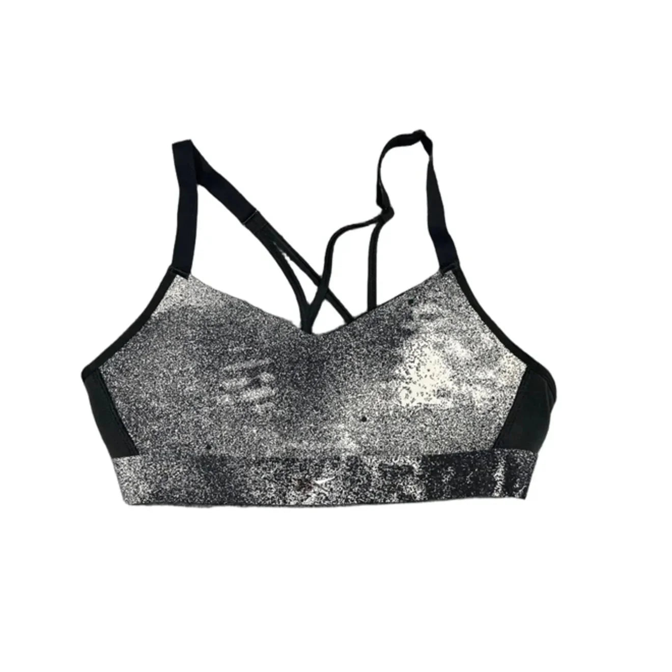 Athletic Bra By Reebok In Black & Grey, Size: S