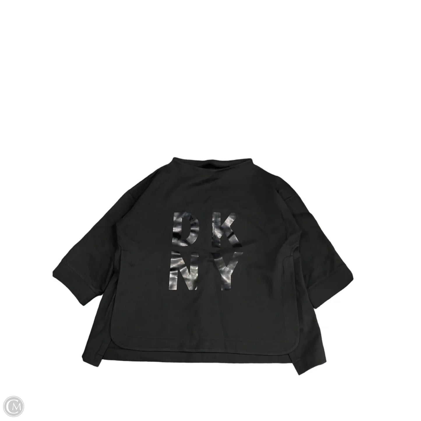 Top Short Sleeve By Dkny In Black, Size: L