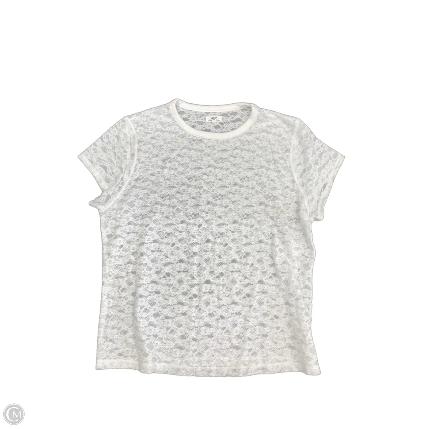 Top Short Sleeve By Aerie In White, Size: Xl