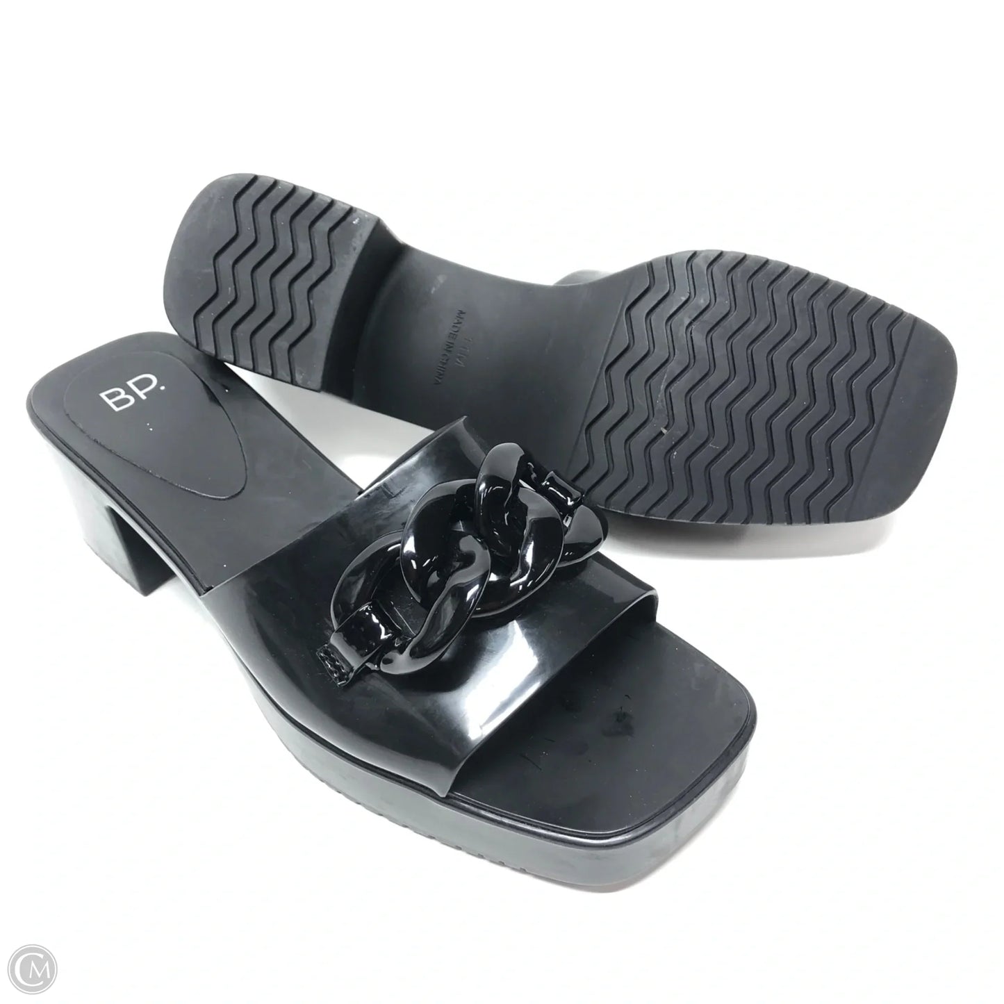 Sandals Heels Block By Bp In Black, Size: 11