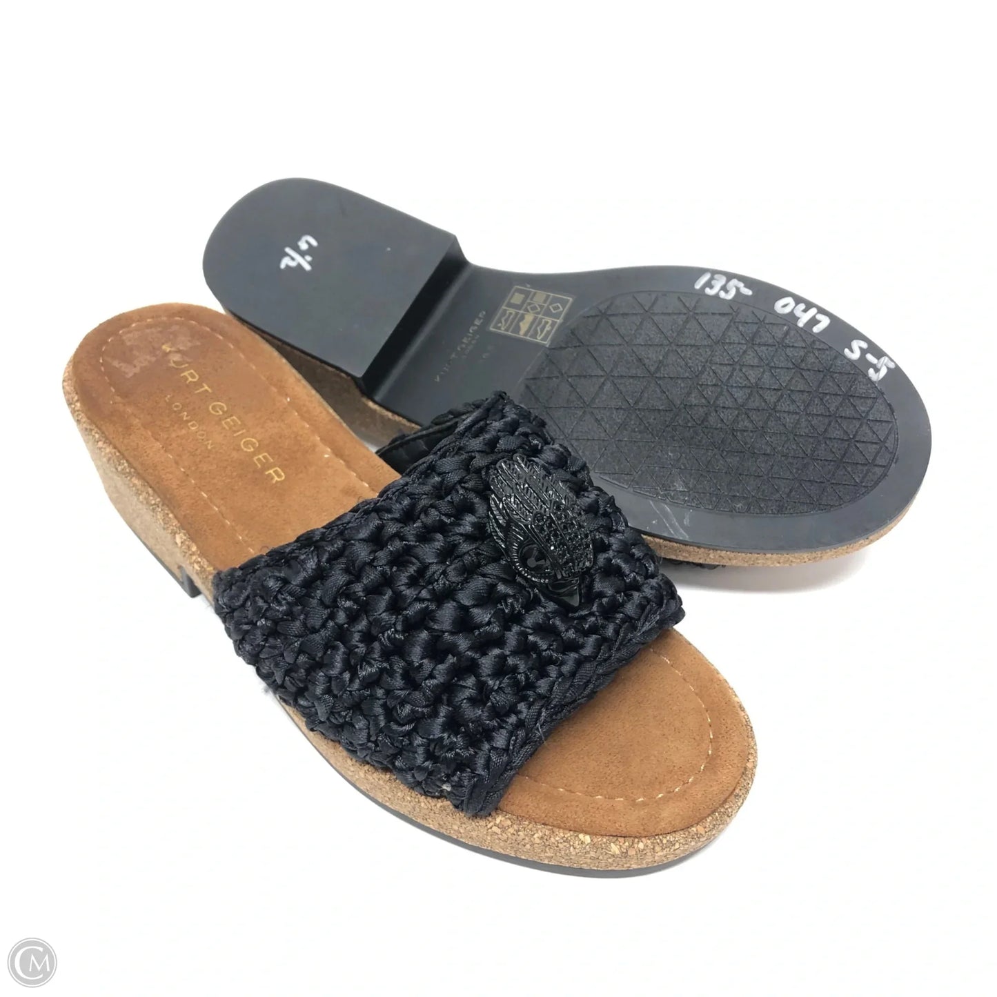 Sandals Designer By Kurt Geiger In Black, Size: 6.5