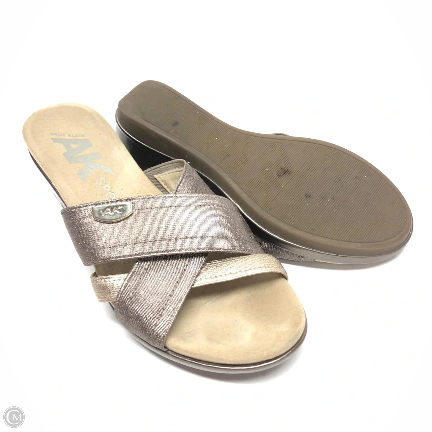 Sandals Heels Wedge By Anne Klein In Gold, Size: 7