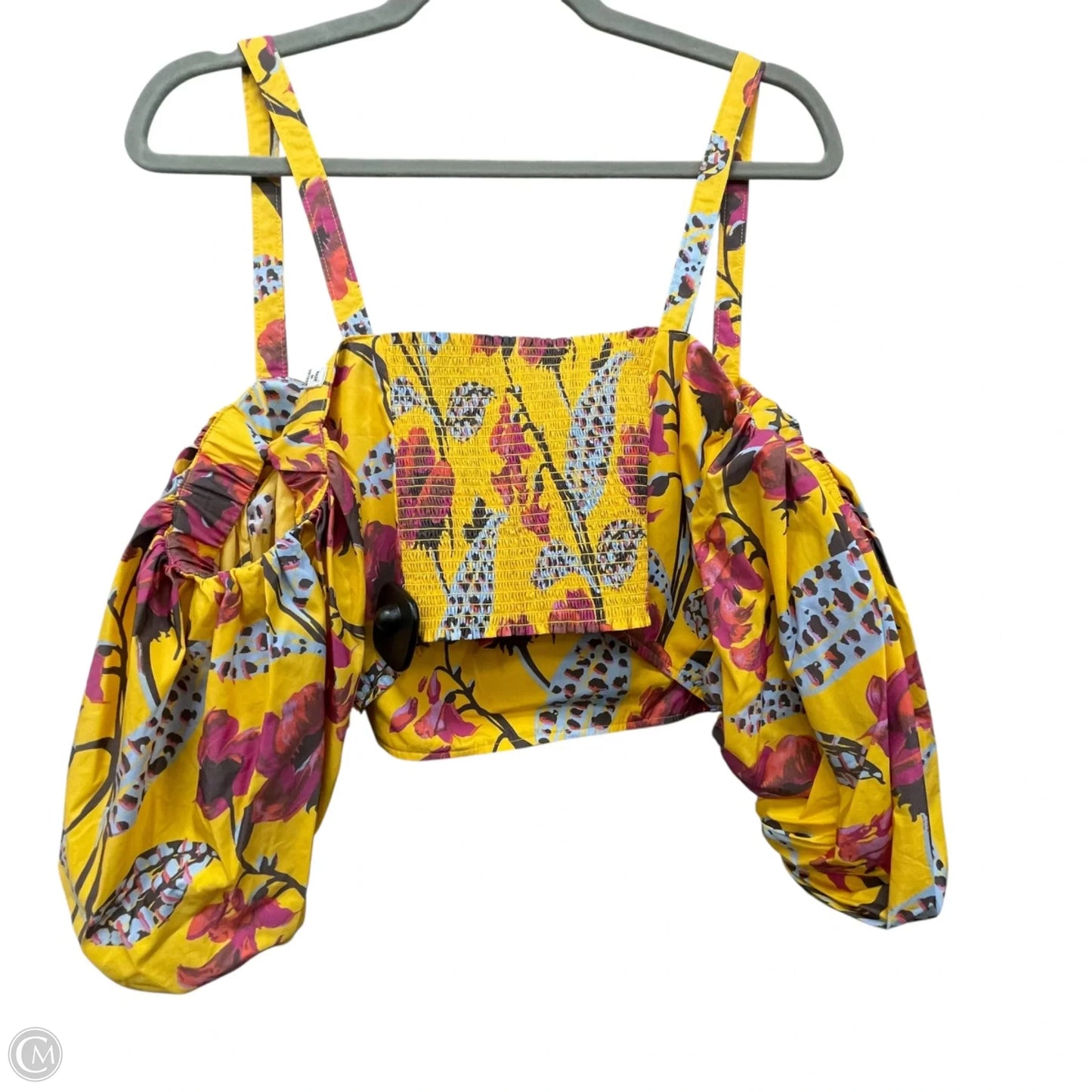 Blouse Short Sleeve By Alc In Yellow, Size: 14