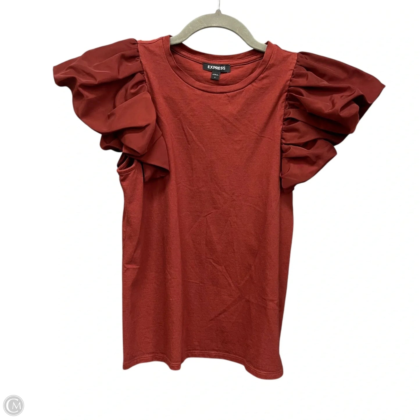 Top Short Sleeve By Express In Red, Size: S