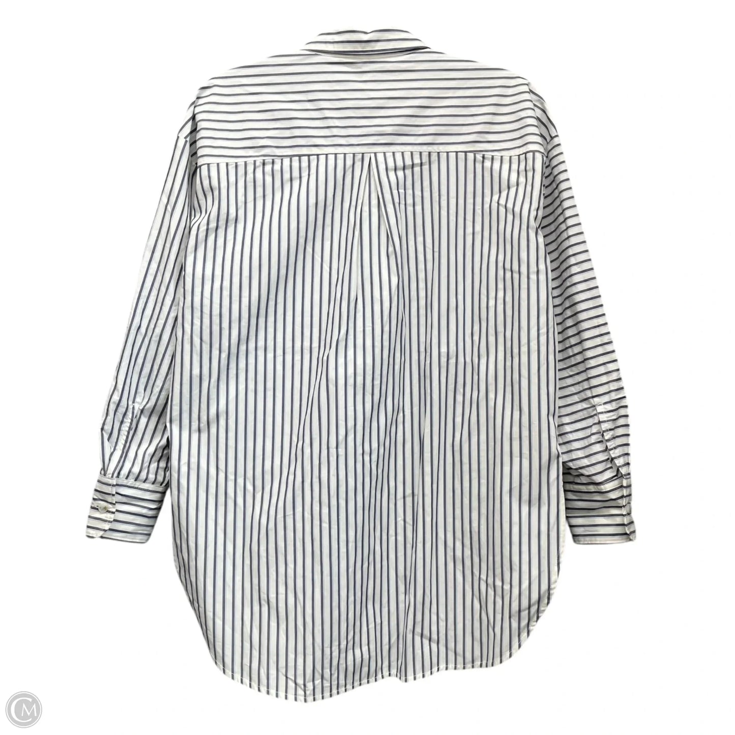 Tunic Long Sleeve By Anthropologie In Blue & White, Size: Xs