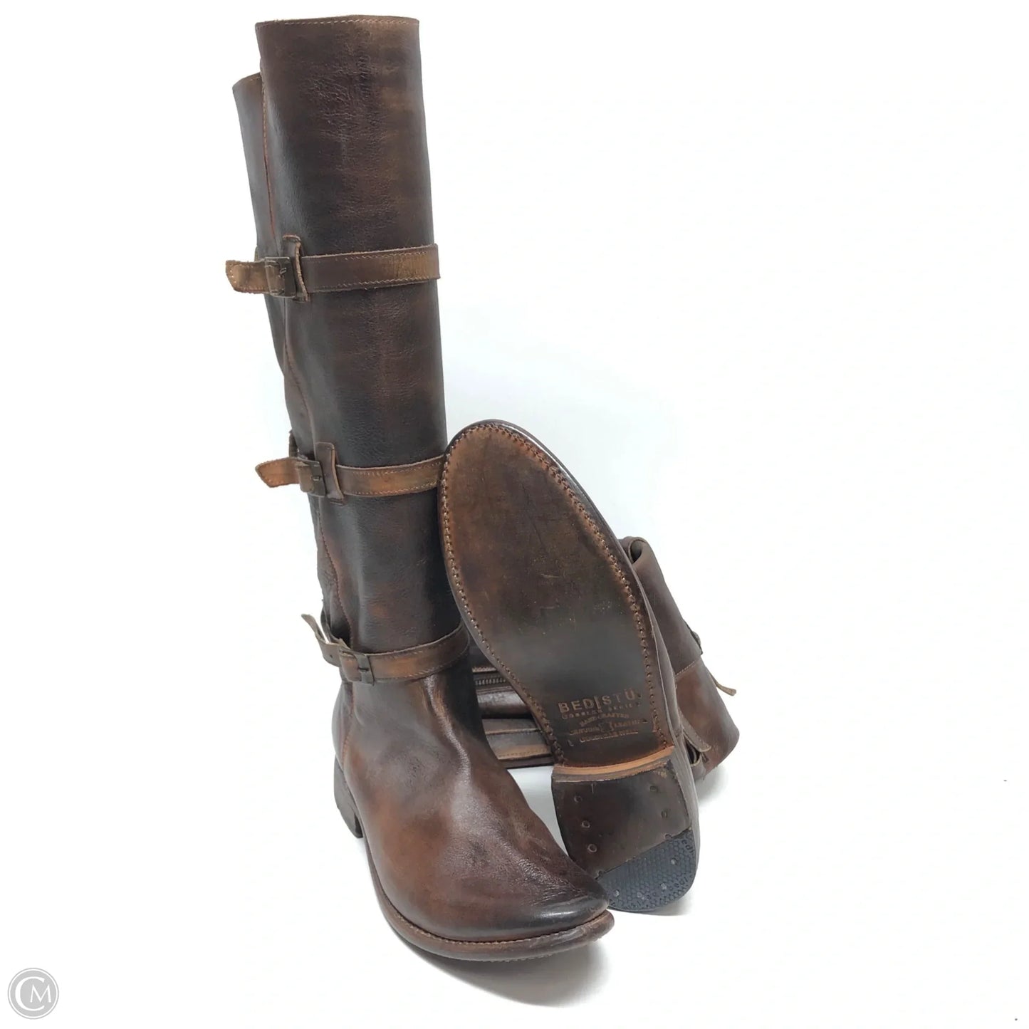 Boots Knee Flats By Bed Stu In Brown, Size: 9