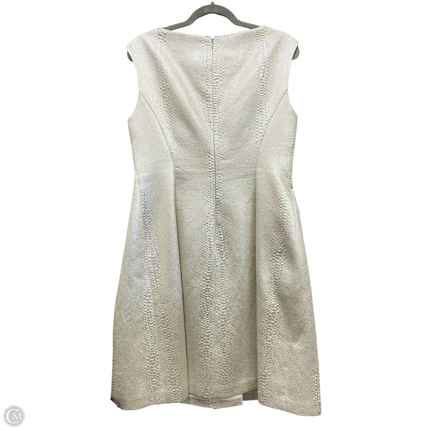 Dress Party Short By Anne Klein In Silver & Tan, Size: 12