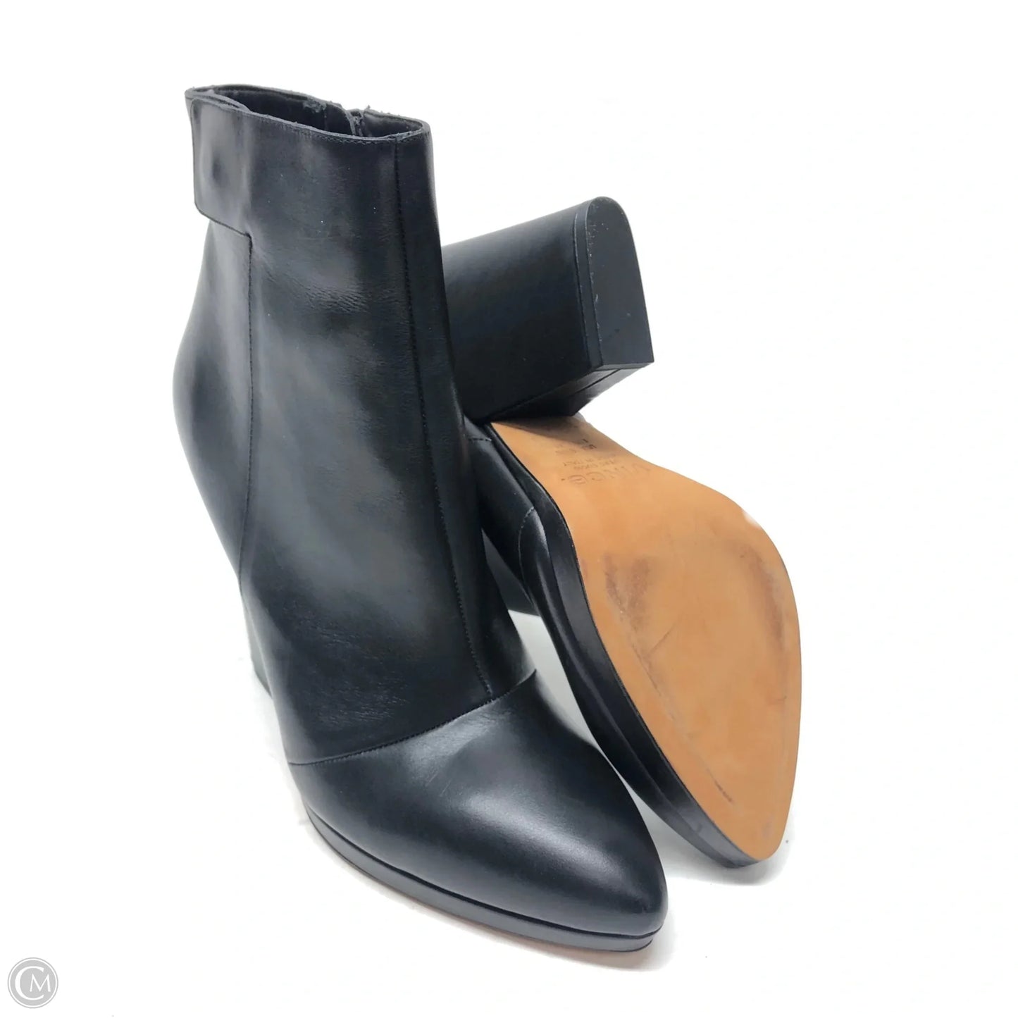 Boots Leather By Vince In Black, Size: 9.5