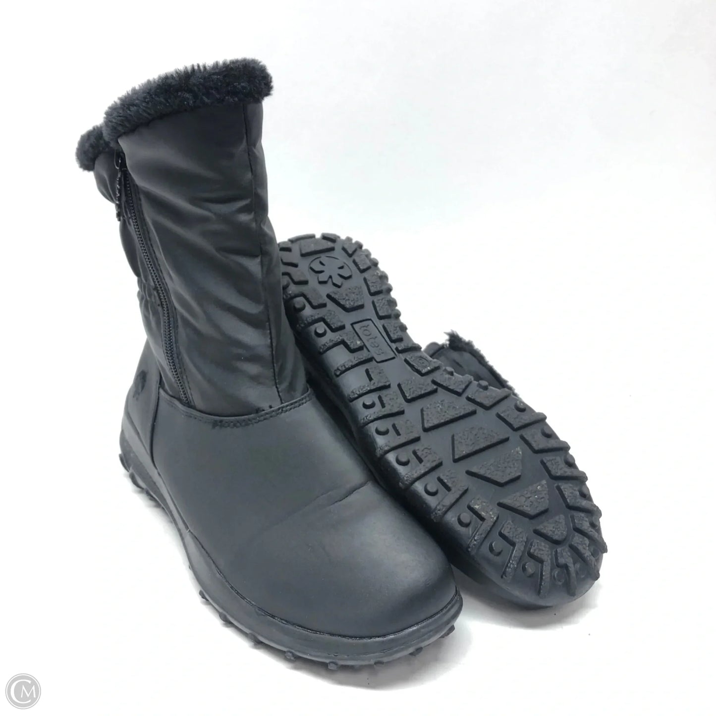 Boots Ankle Flats By Totes In Black, Size: 8