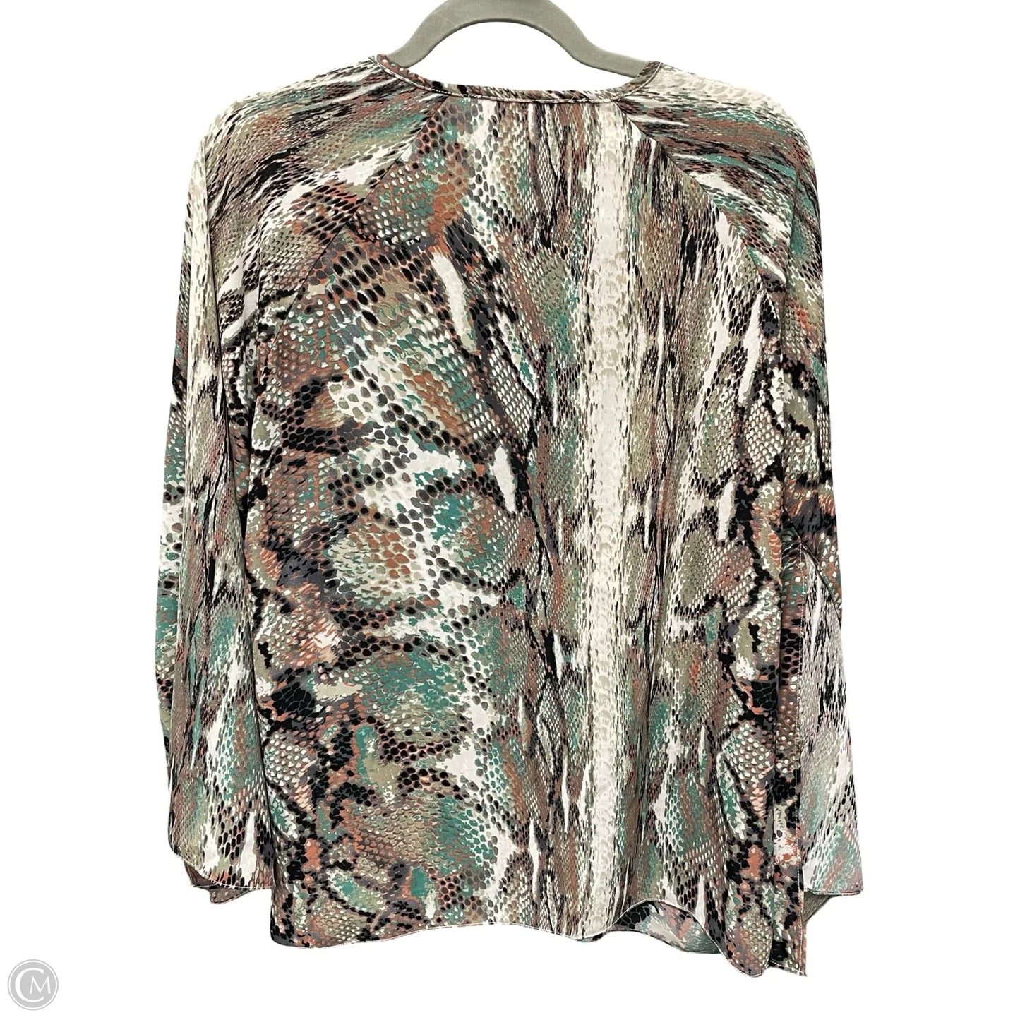 Blouse Long Sleeve By Buddy Love In Snakeskin Print, Size: S