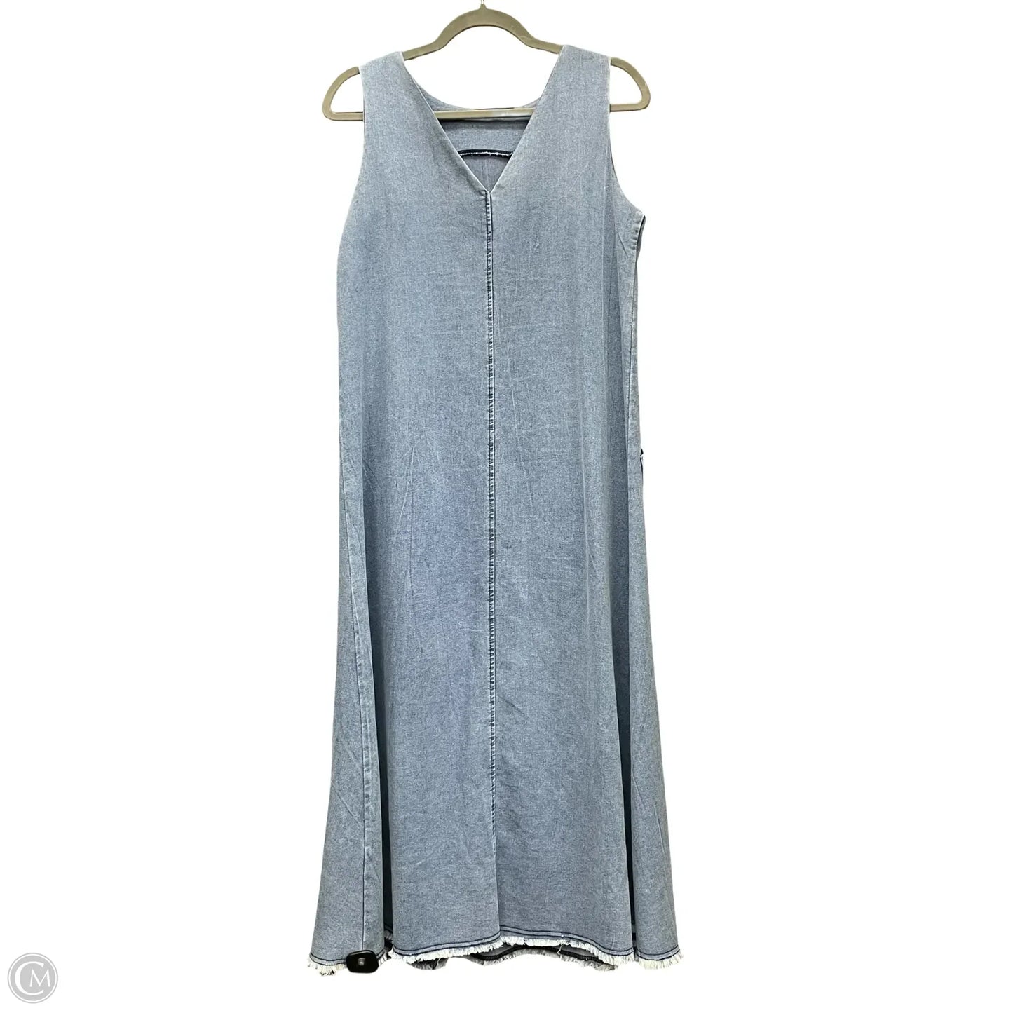 Dress Casual Midi By Cmf In Blue, Size: L