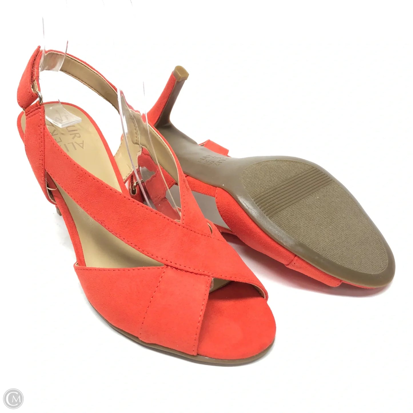 Sandals Heels Block By Naturalizer In Orange, Size: 6.5